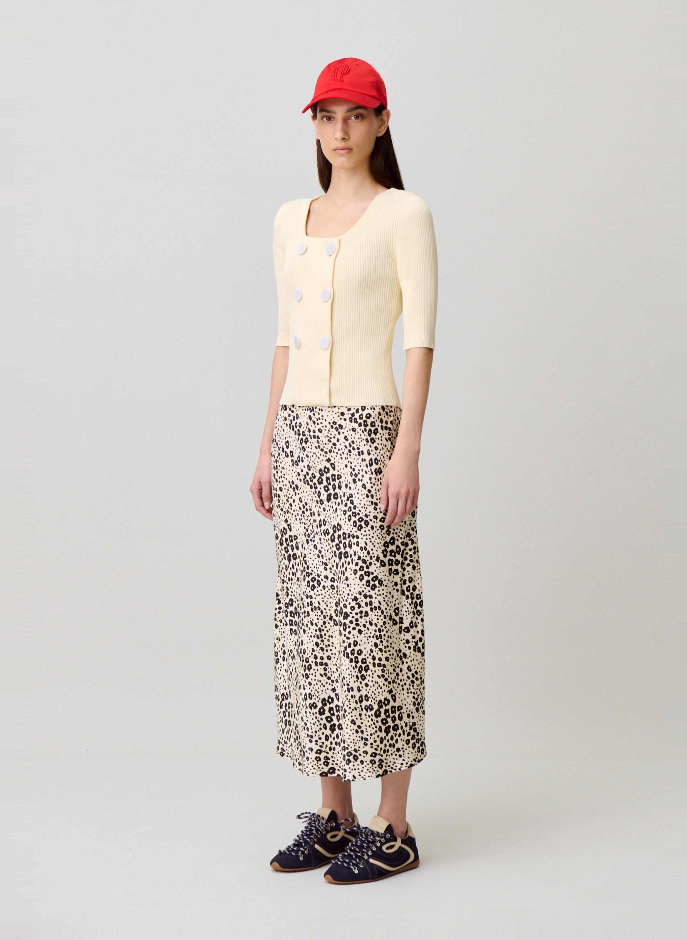 Gilet col rond CLAUDIE PIERLOT Beige