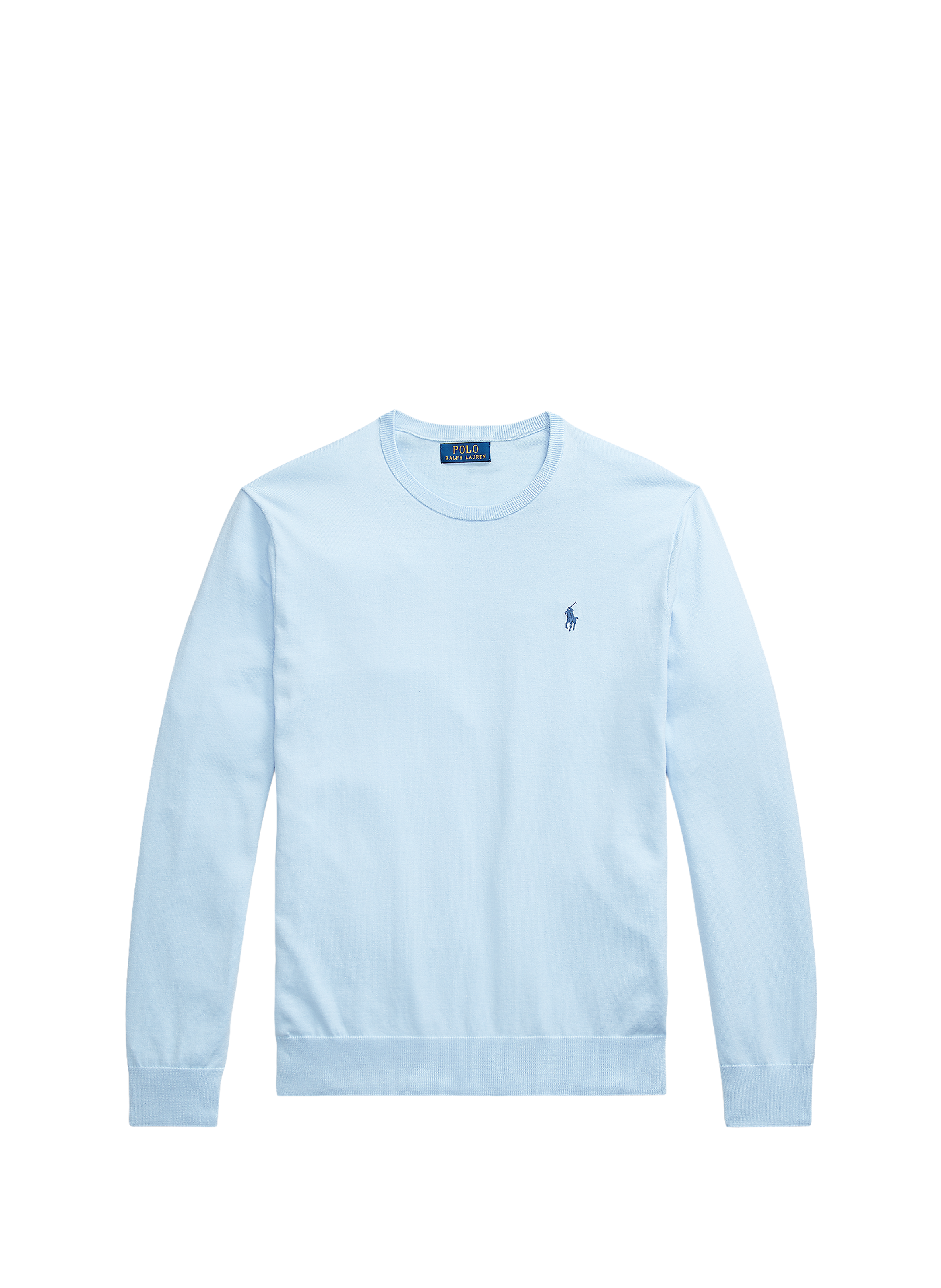 Pull droit en coton POLO RALPH LAUREN Bleu