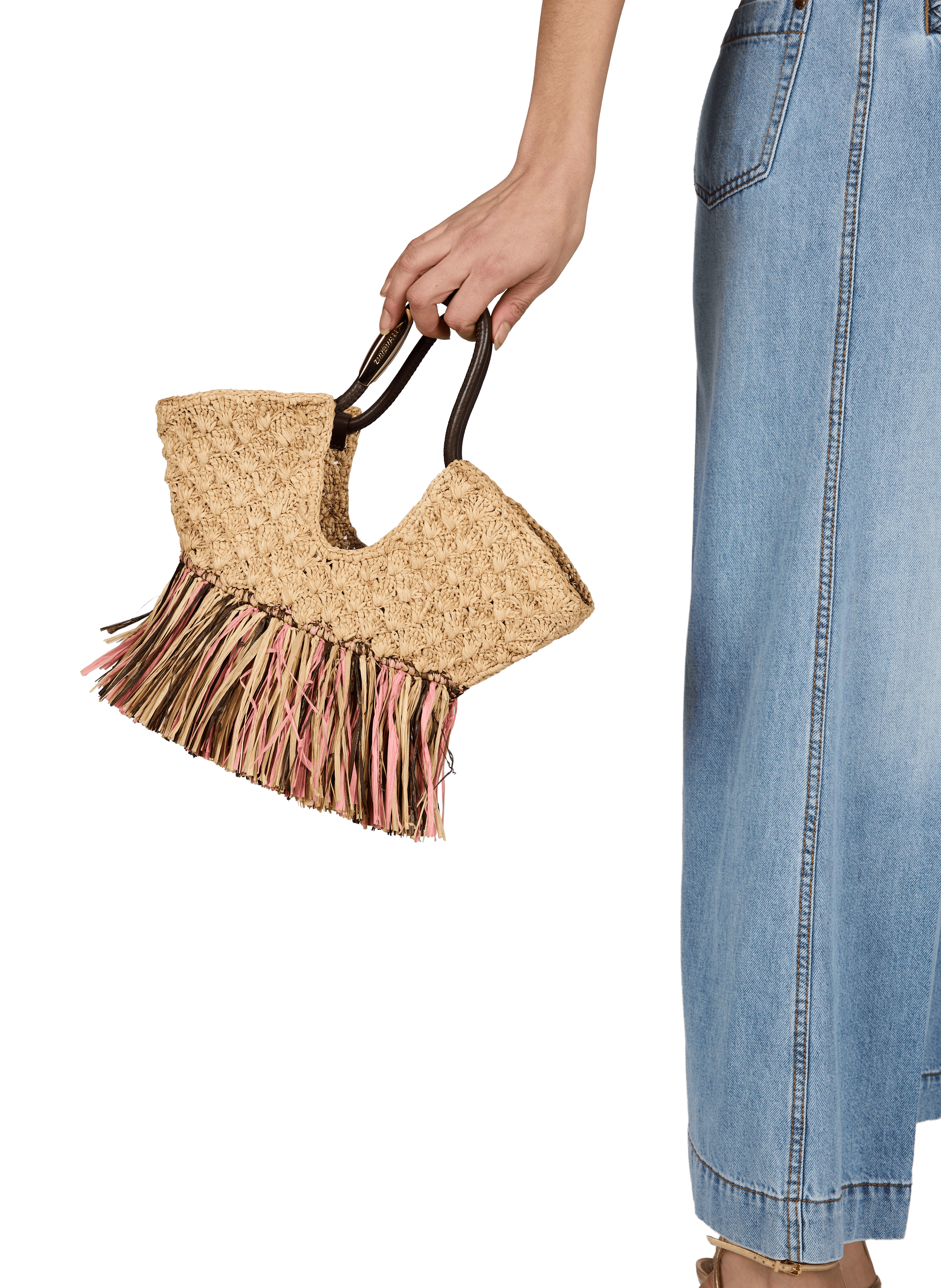 Sac à main à franges en raphia ZIMMERMANN Multicolore