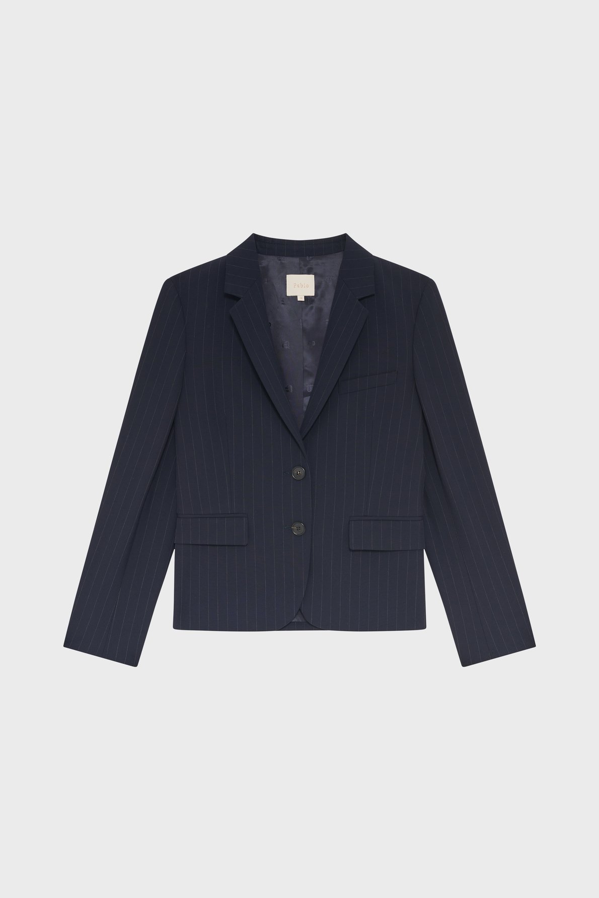 Veste de tailleur à fines rayures - maryline PABLO Bleu