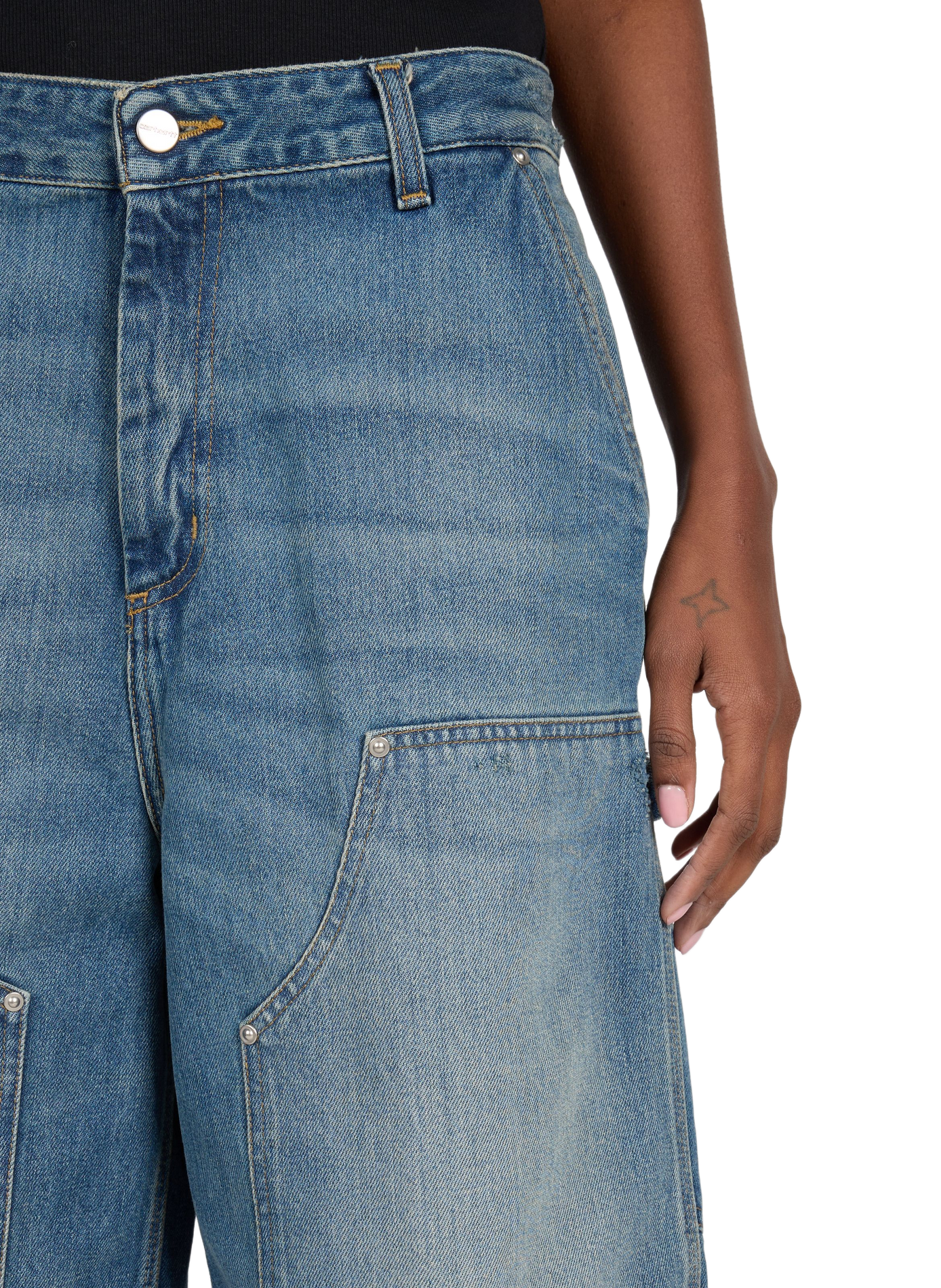 Short straight denim in cotton CARHARTT WIP Blue