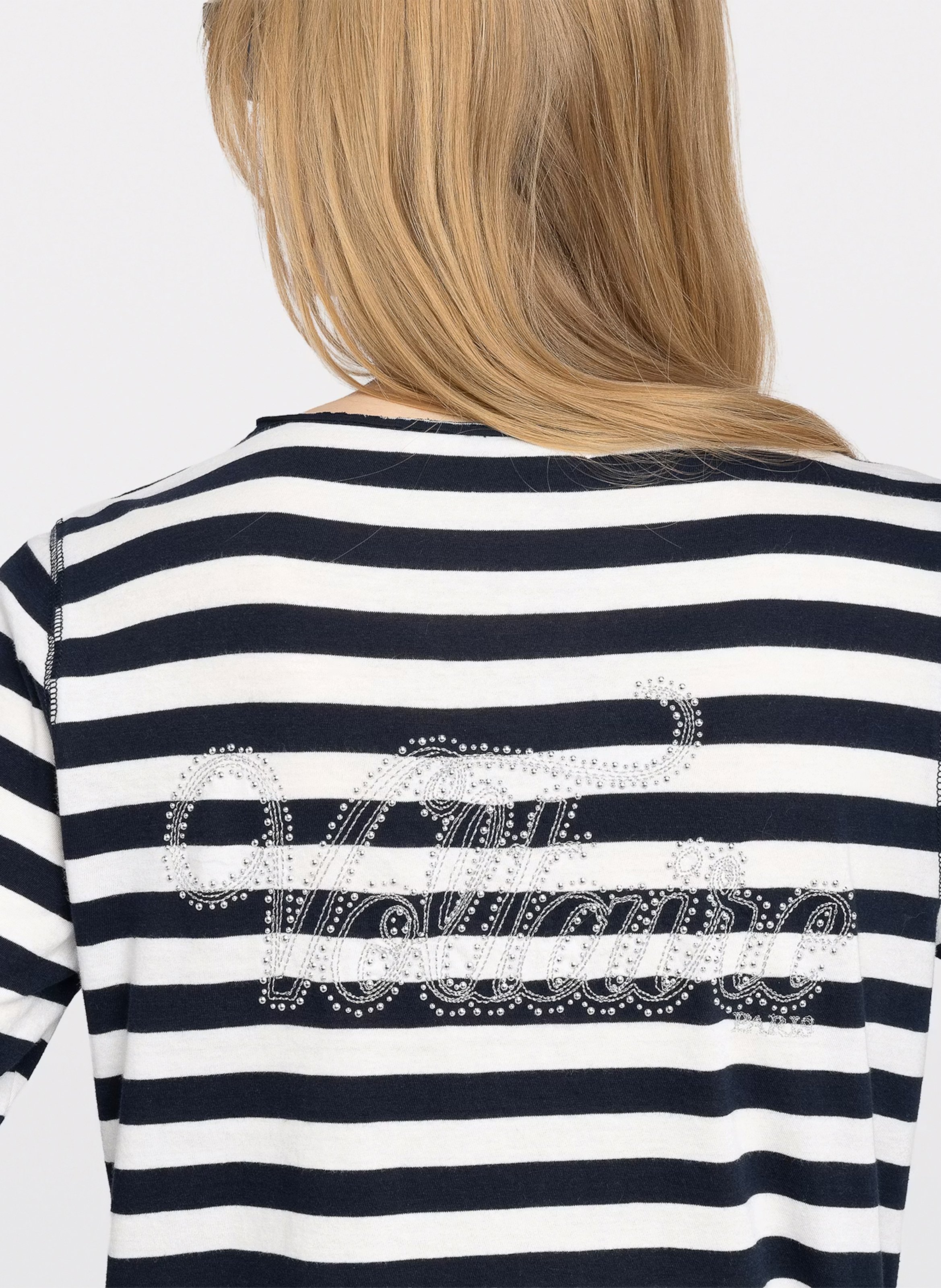 Tee-shirt droit col tunisien en coton tunisien ZADIG&VOLTAIRE Bleu