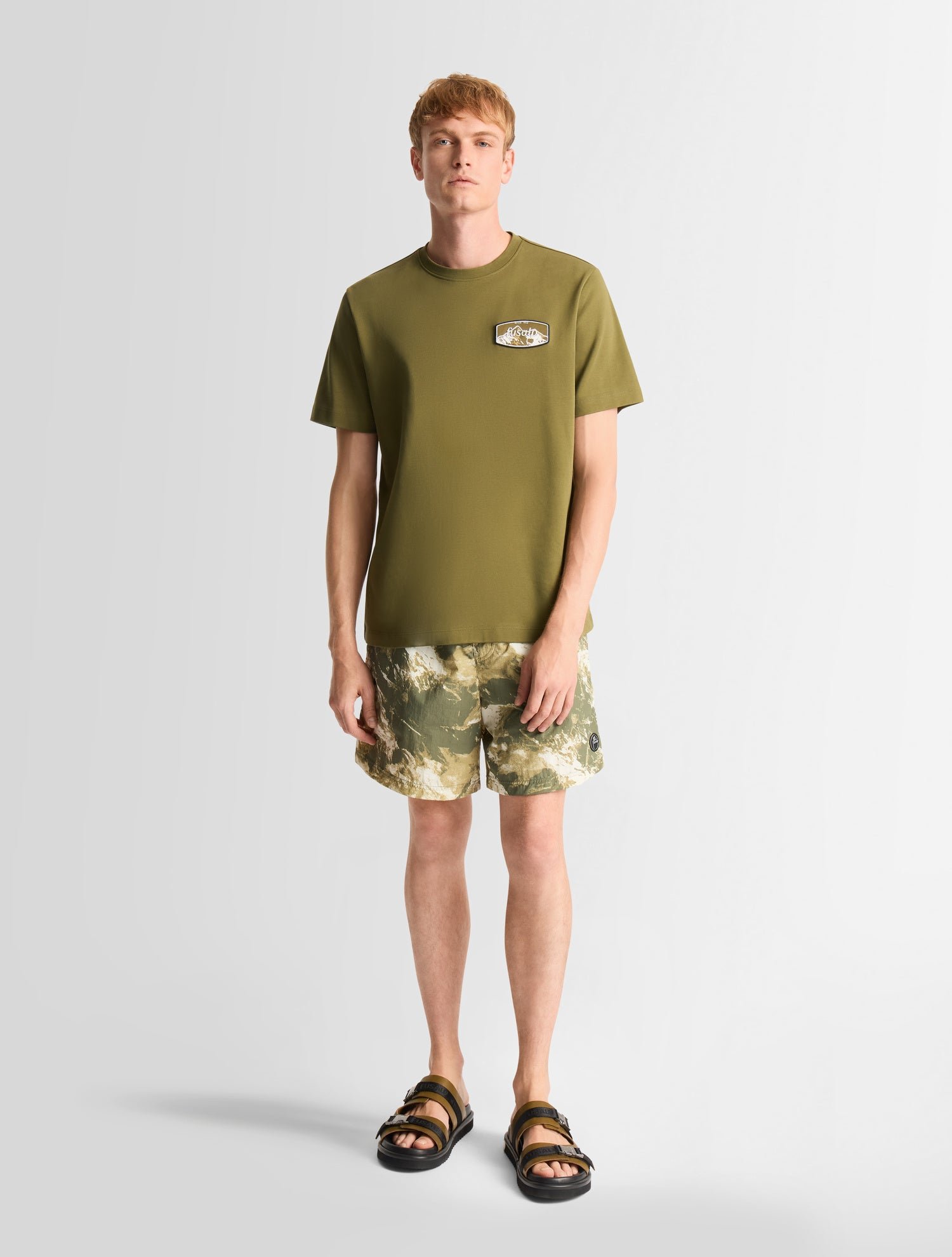 T-shirt tylo anim col rond coupe regular FUSALP Kaki