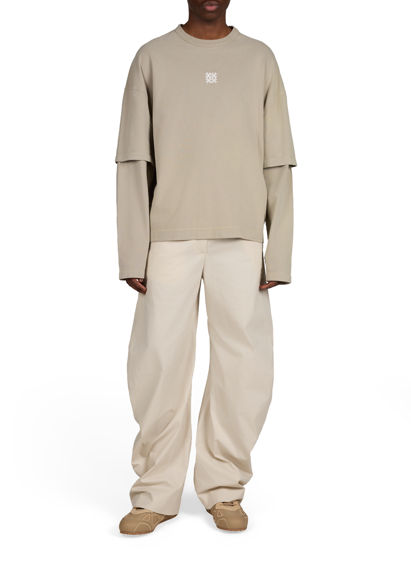 Long-sleeve cotton T-shirt CALEB Grey