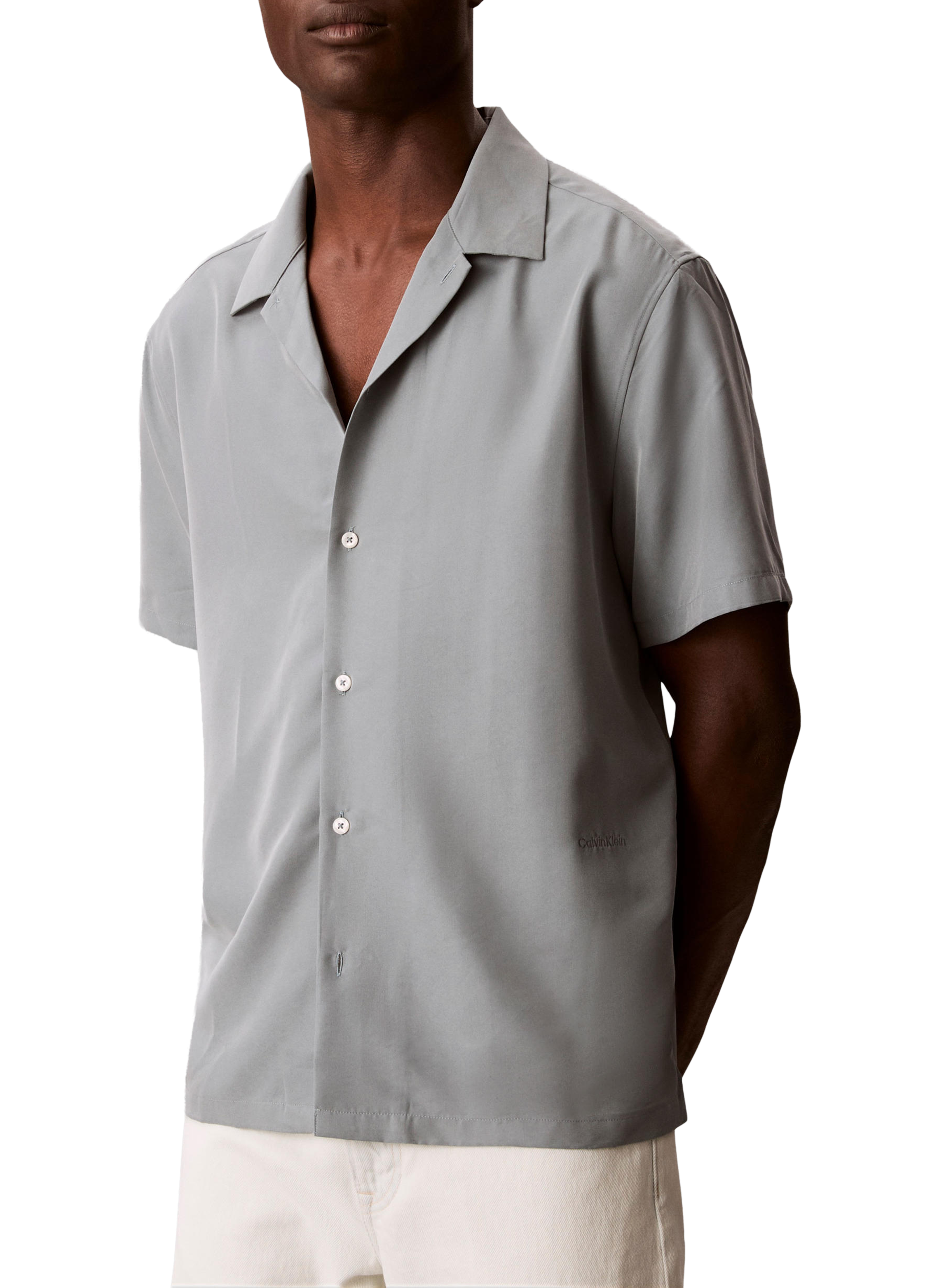 Chemise droite à manches courtes CALVIN KLEIN Bleu