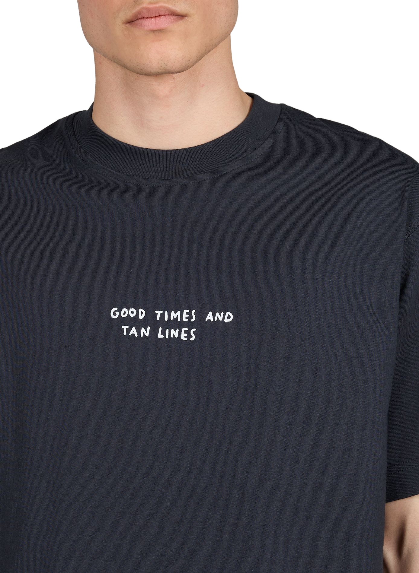 Maglietta dritta con slogan in cotone CLOSED Nero