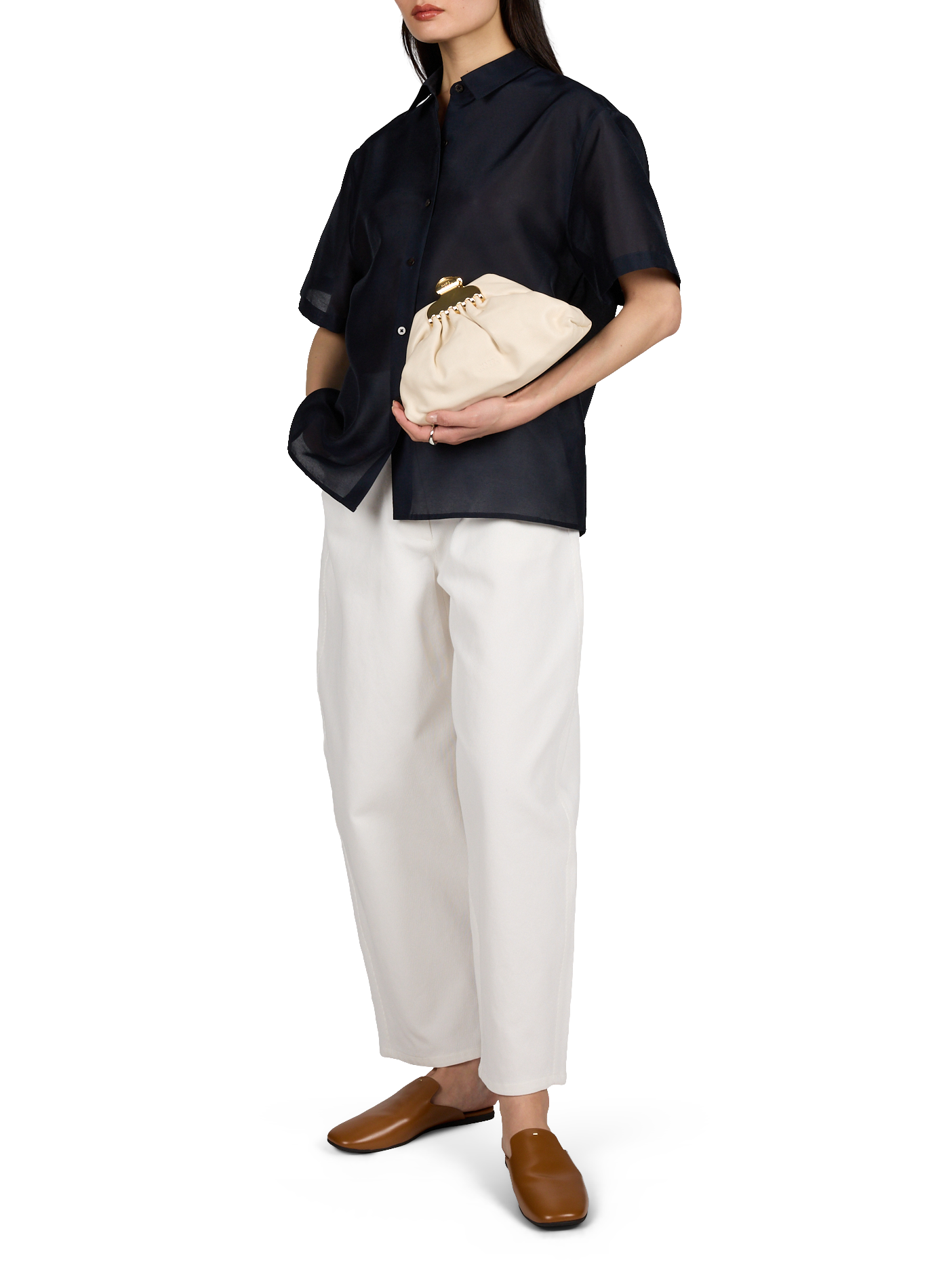 Handbag The Small Claw clip MARC JACOBS Beige