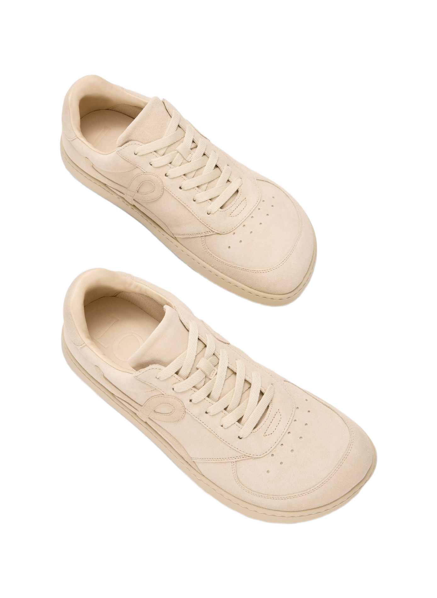 Baskets basses Jambo en veau velours LOEWE Beige