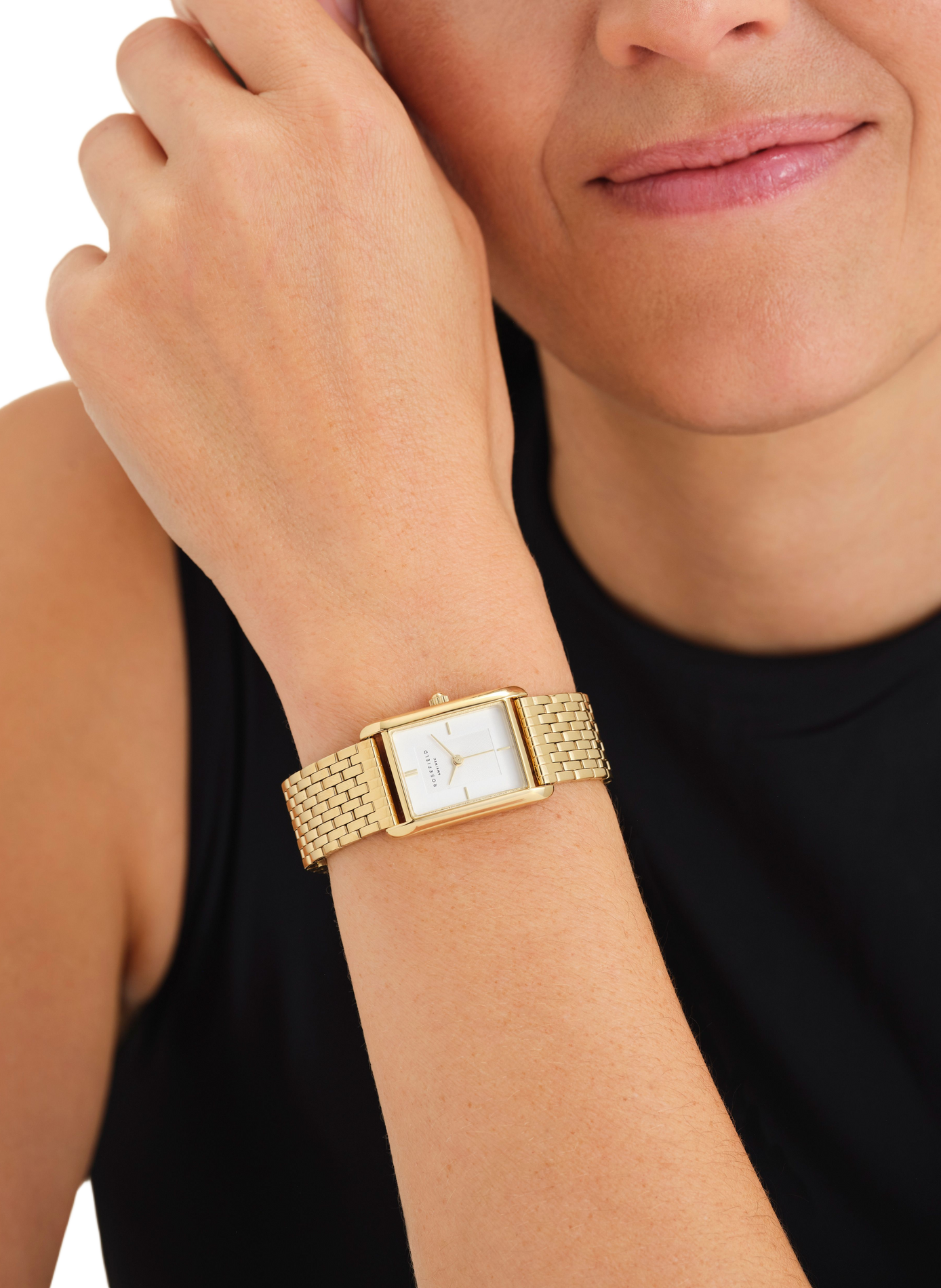 Montre analogique Heirloom en acier inoxydable ROSEFIELD Blanc