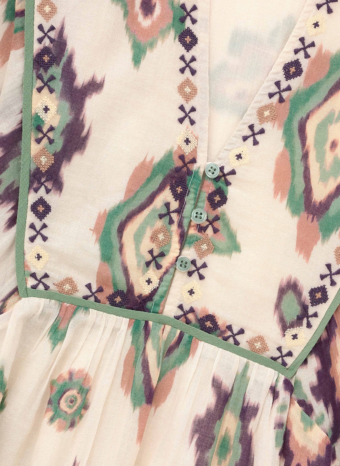 Robe courte col v olalie BA&SH Beige