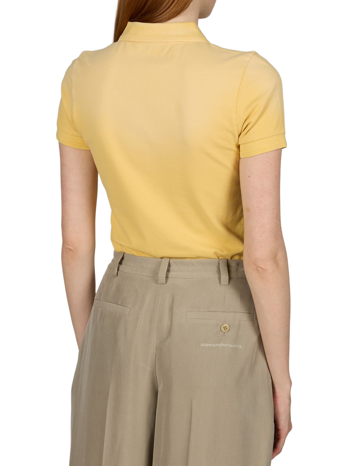 Esimona Sunkissed cotton blend polo ACNE STUDIOS Yellow