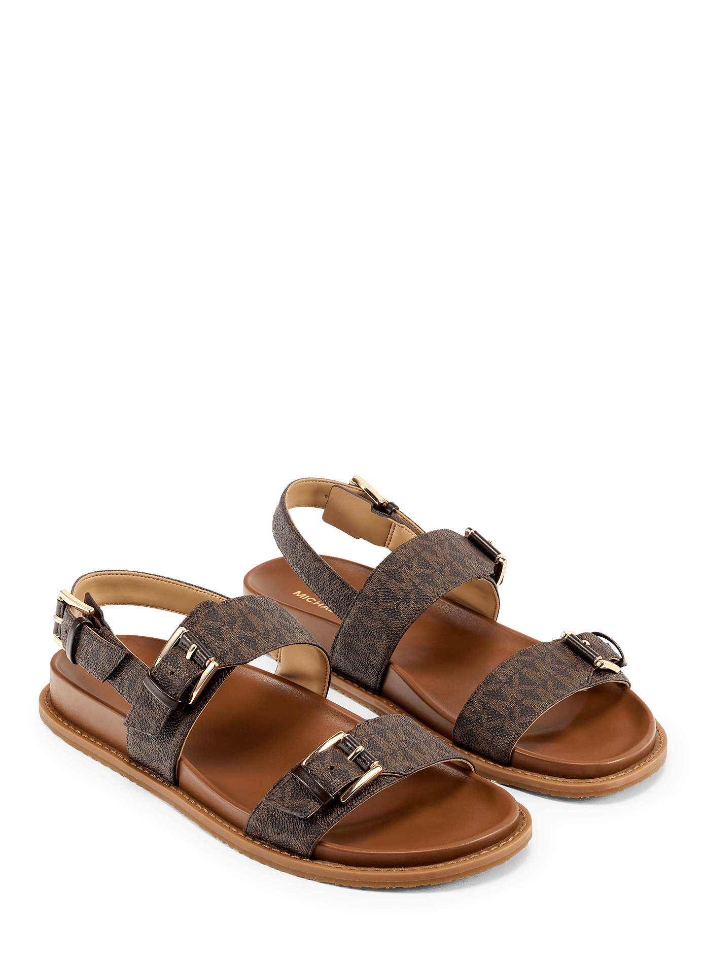 Sandales plates Nia ouverte MICHAEL KORS Marron