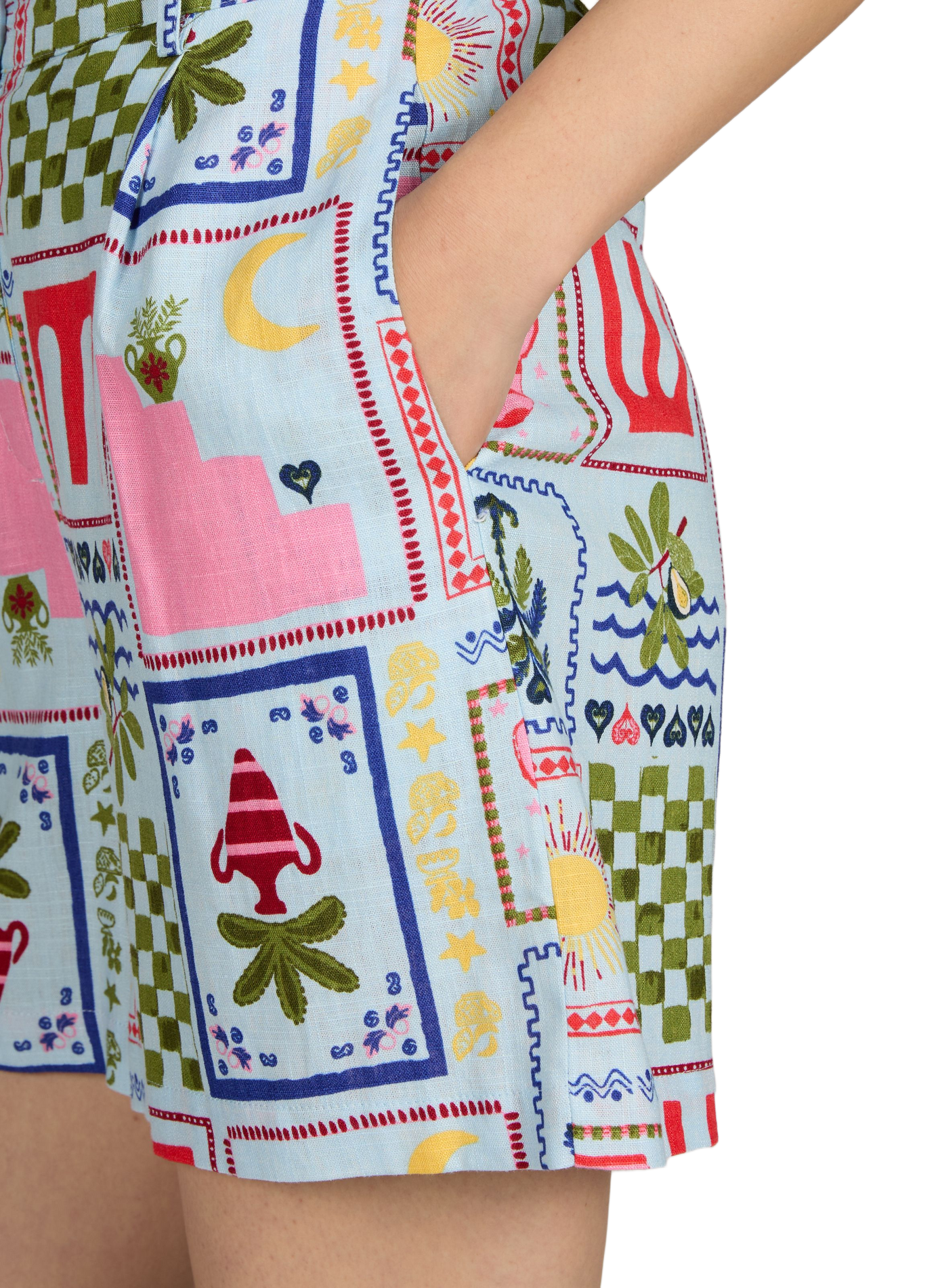 Short ample printed Edie OBJECT Blue