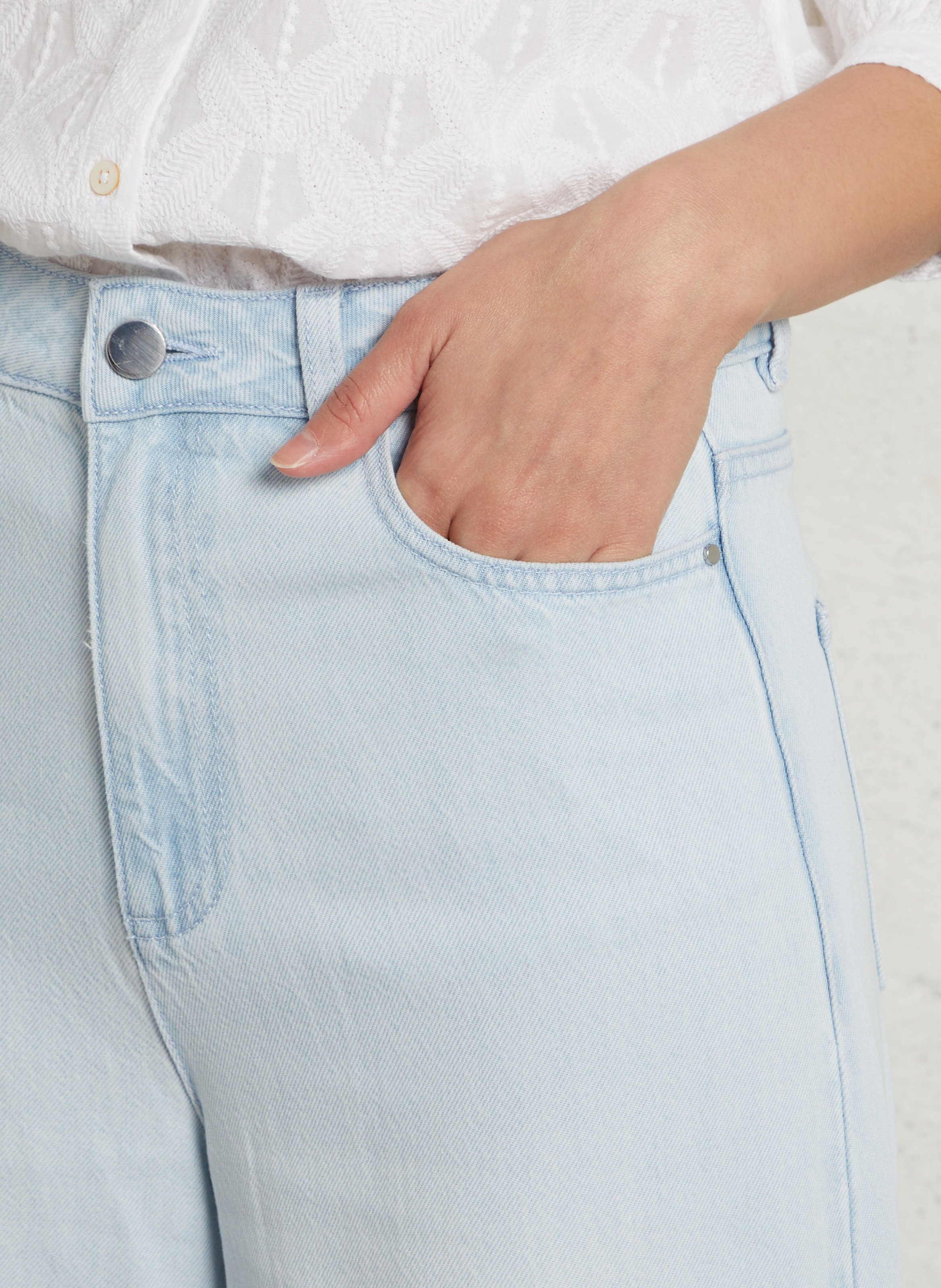 Jean large en coton tara MAISON 123 Bleu