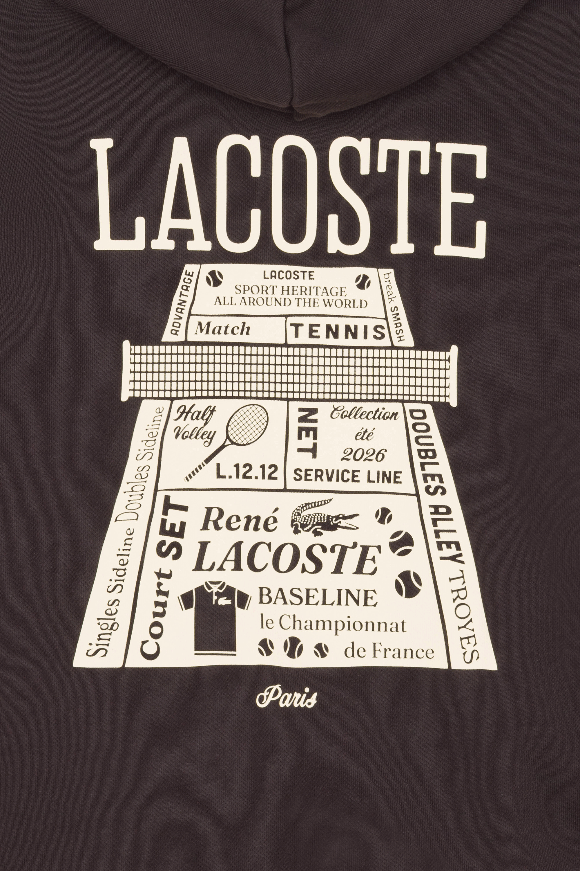 Hoodie sweatshirt LACOSTE Marron
