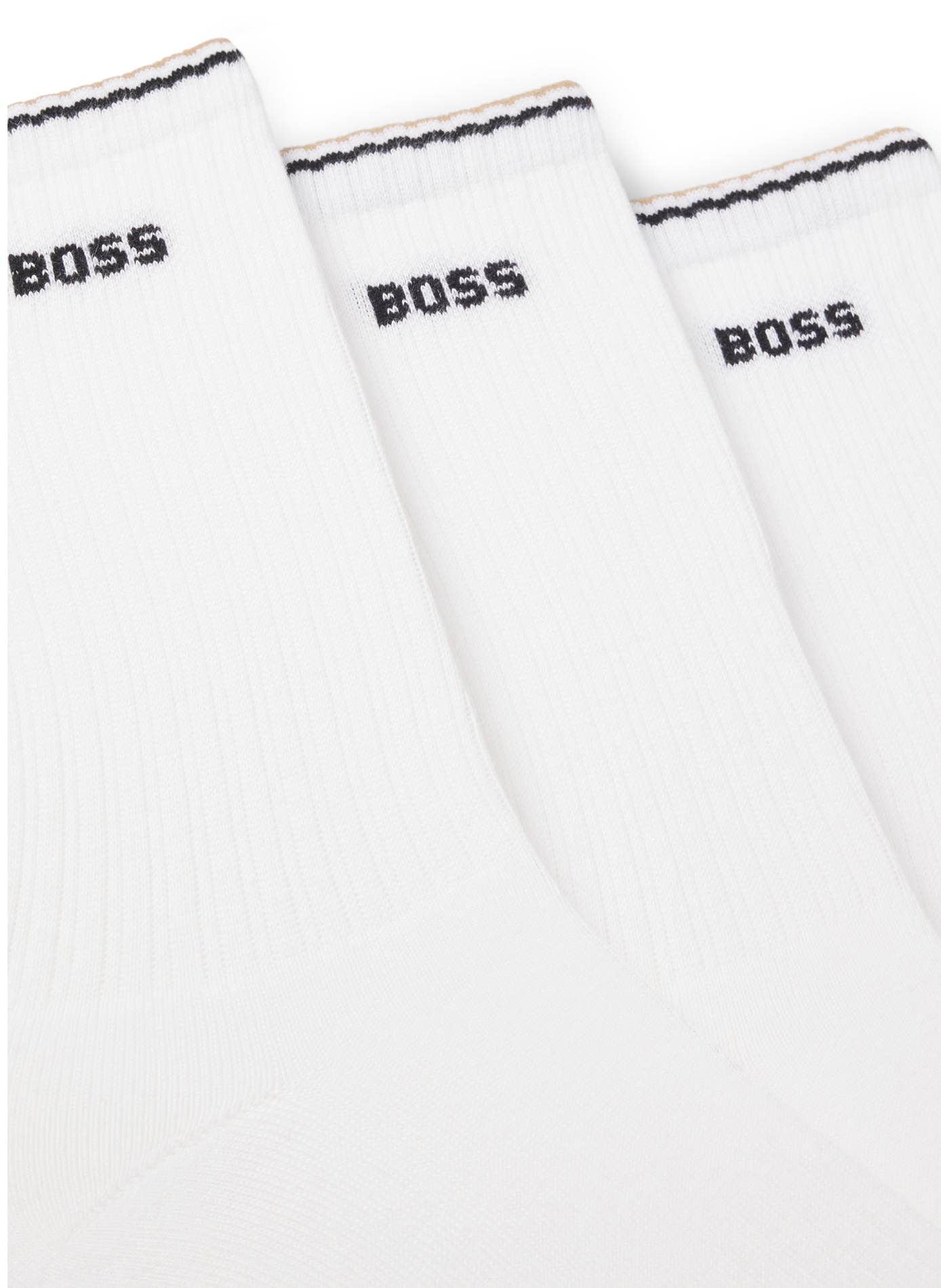 Set of 3 pairs of high cotton blend socks BOSS White