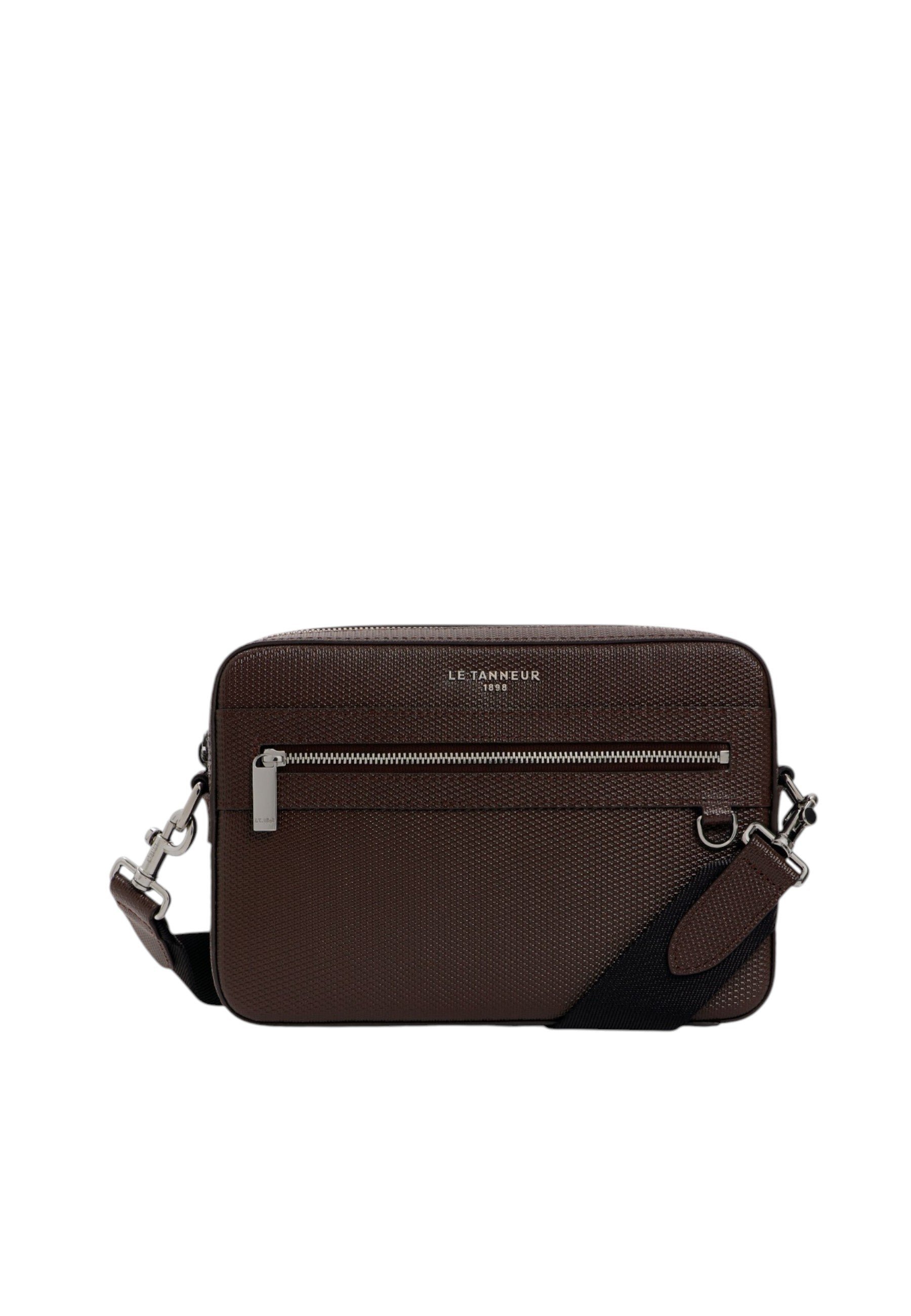 Petite sacoche emile en cuir signature t LE TANNEUR Marron