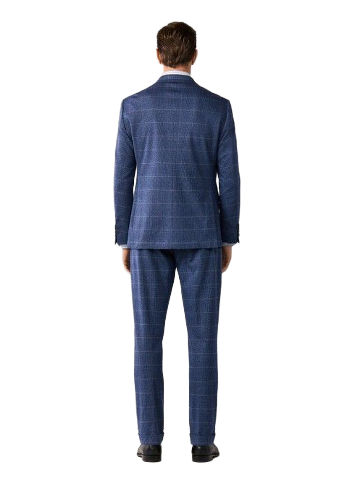 Blazer droit à motif en coton HACKETT Bleu