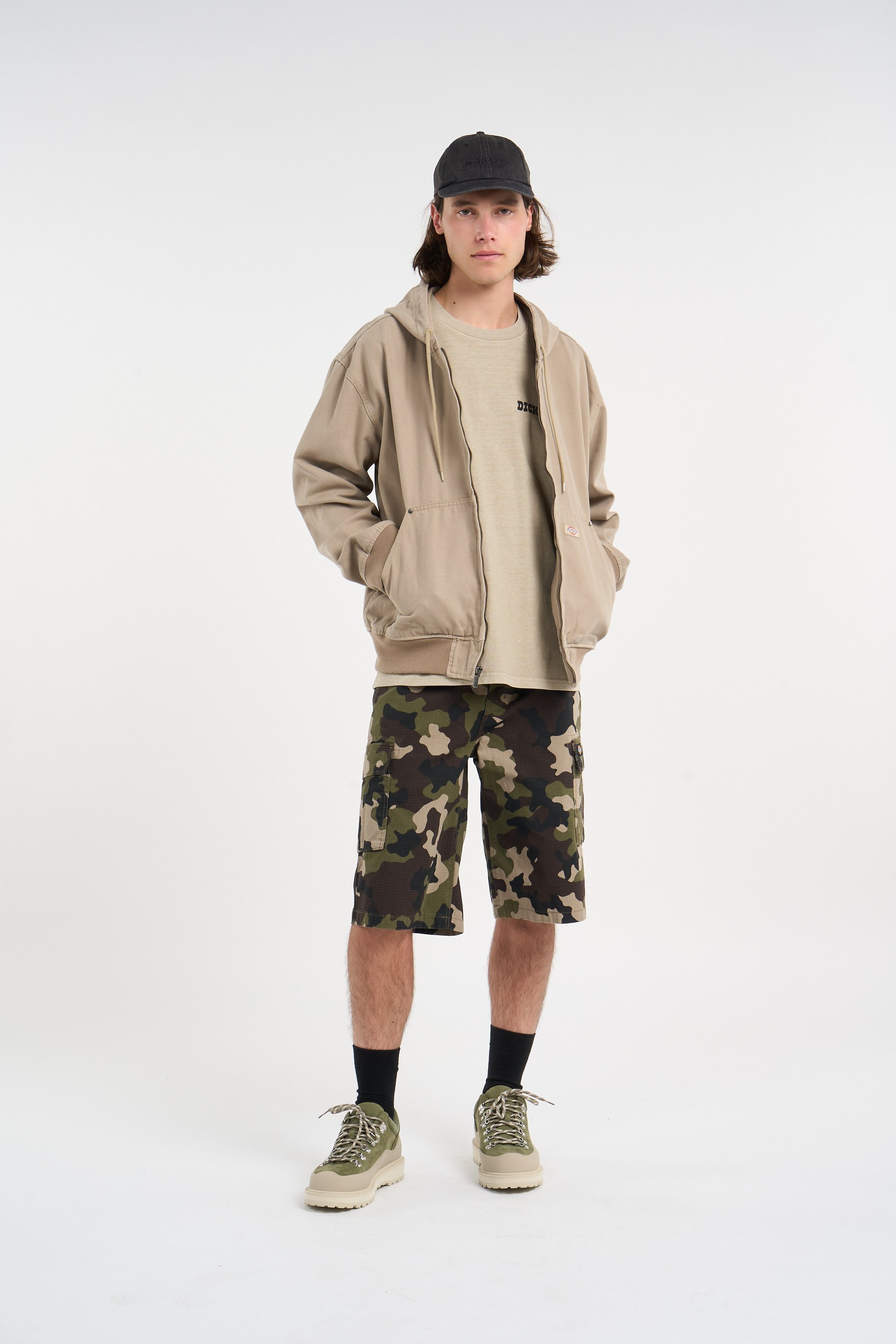 Veste unlined canvas hooded bomber DICKIES Beige