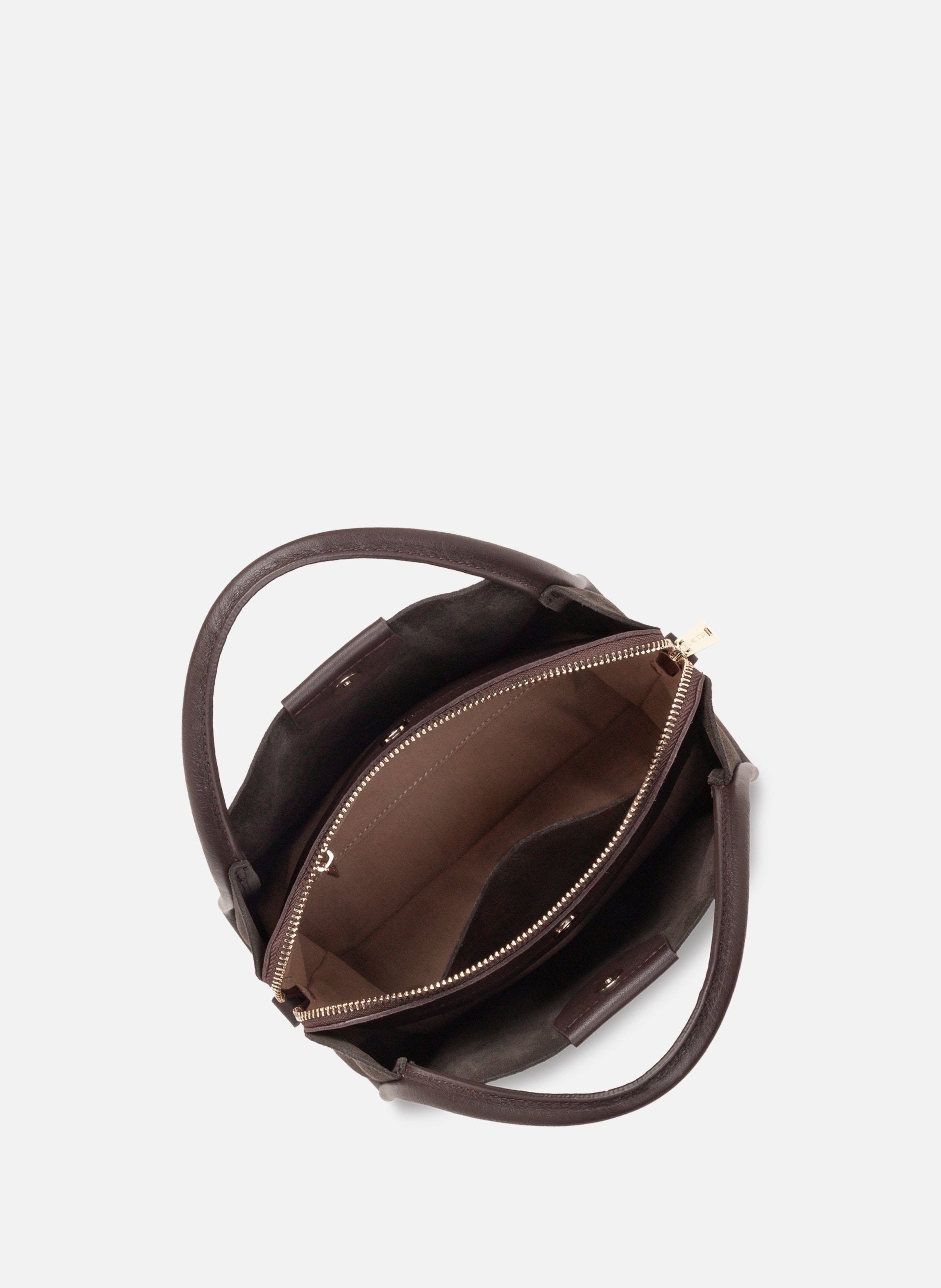 Petit sac à main - suède ida LANCASTER Marron