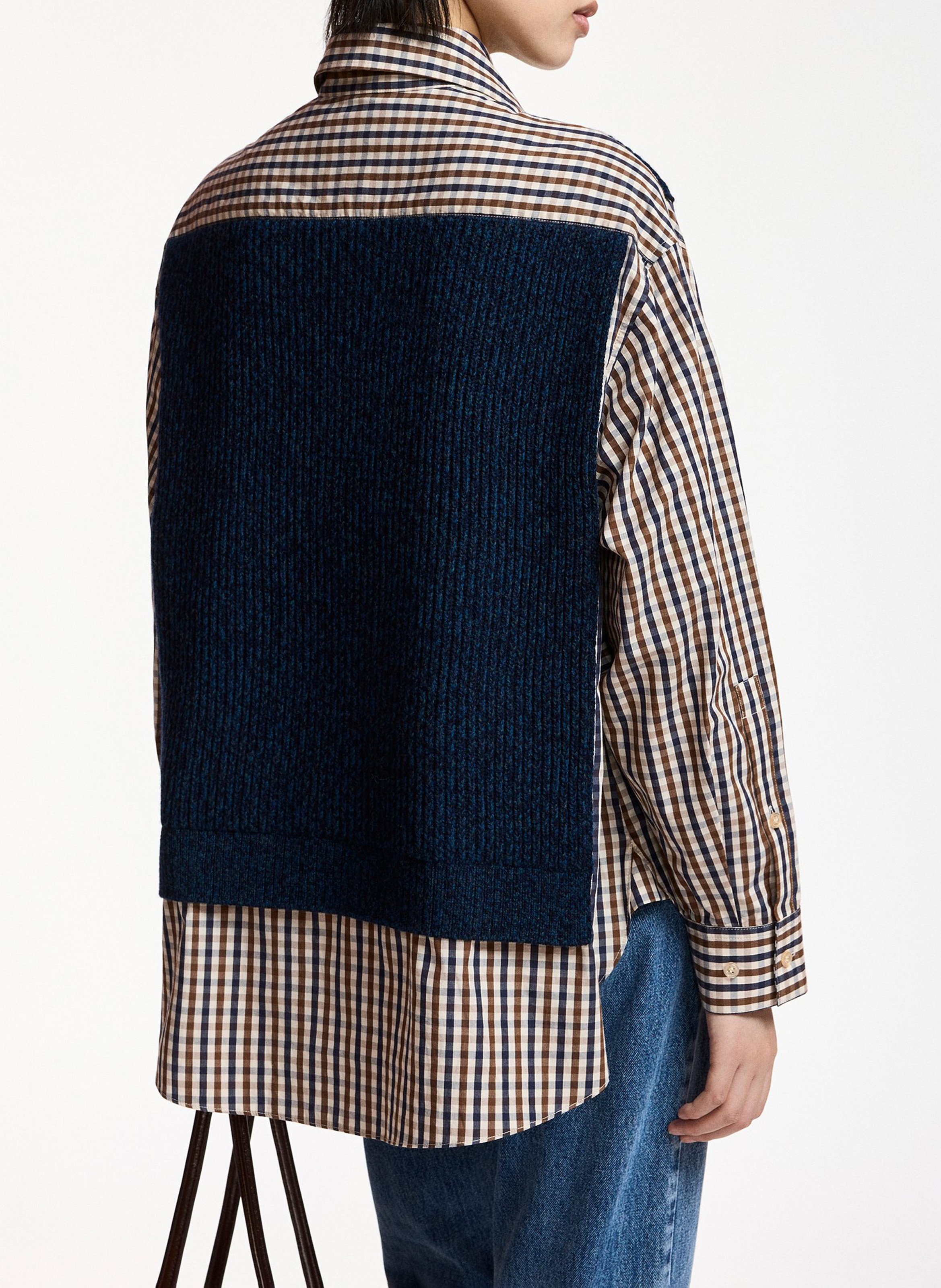 Chemise oversize superposée en laine kute ESSENTIEL ANTWERP Bleu