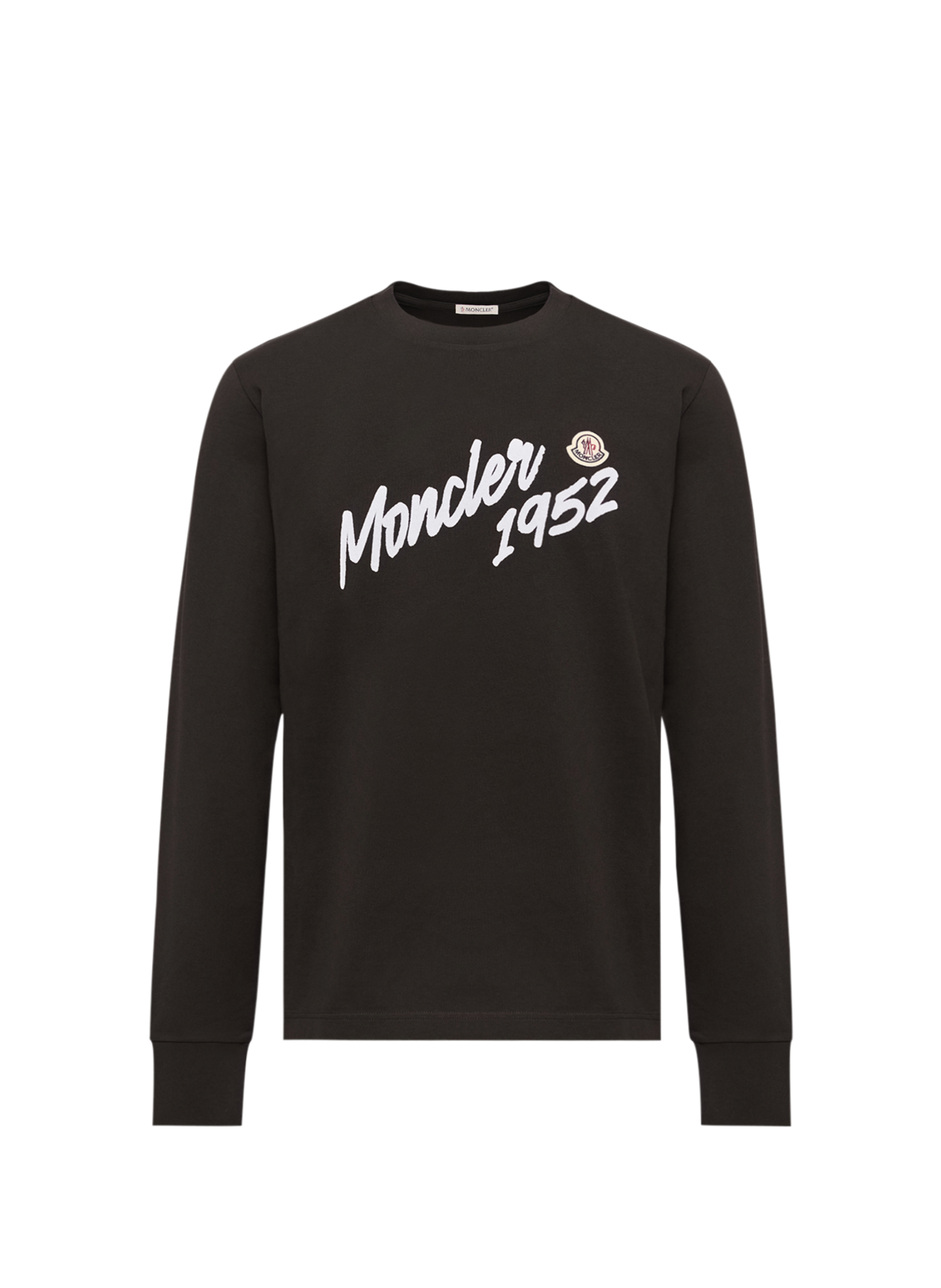 T-Shirt mit Rundhalsausschnitt und Stickereien MONCLER Schwarz