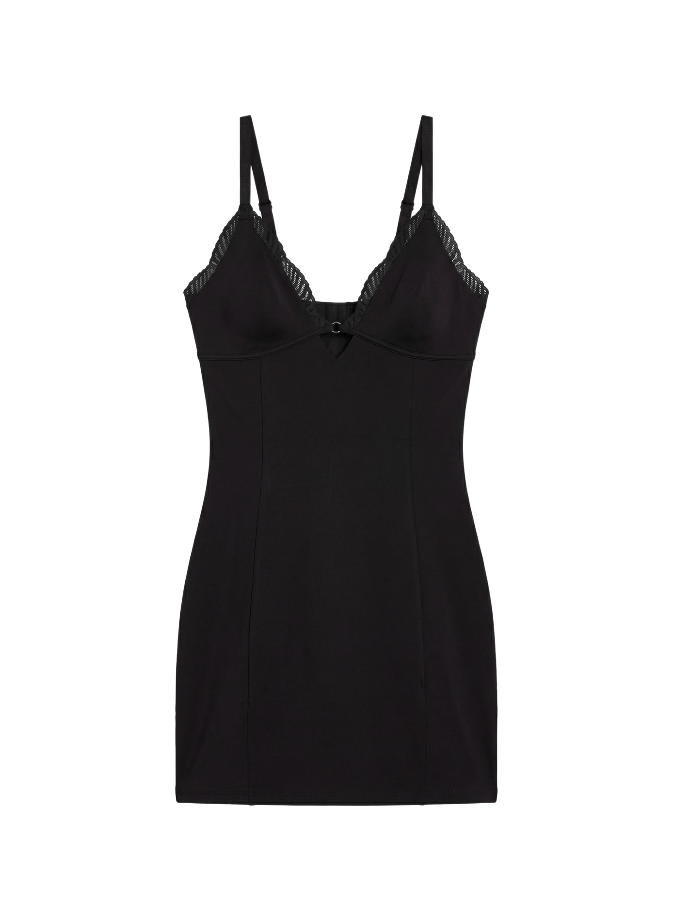 Eng anliegendes Spitzen-Negligé CALVIN KLEIN Schwarz