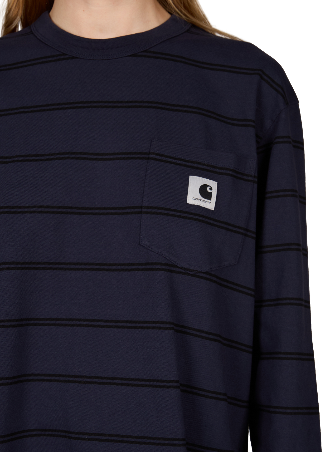 Round-neck striped straight T-shirt CARHARTT WIP Multicolour