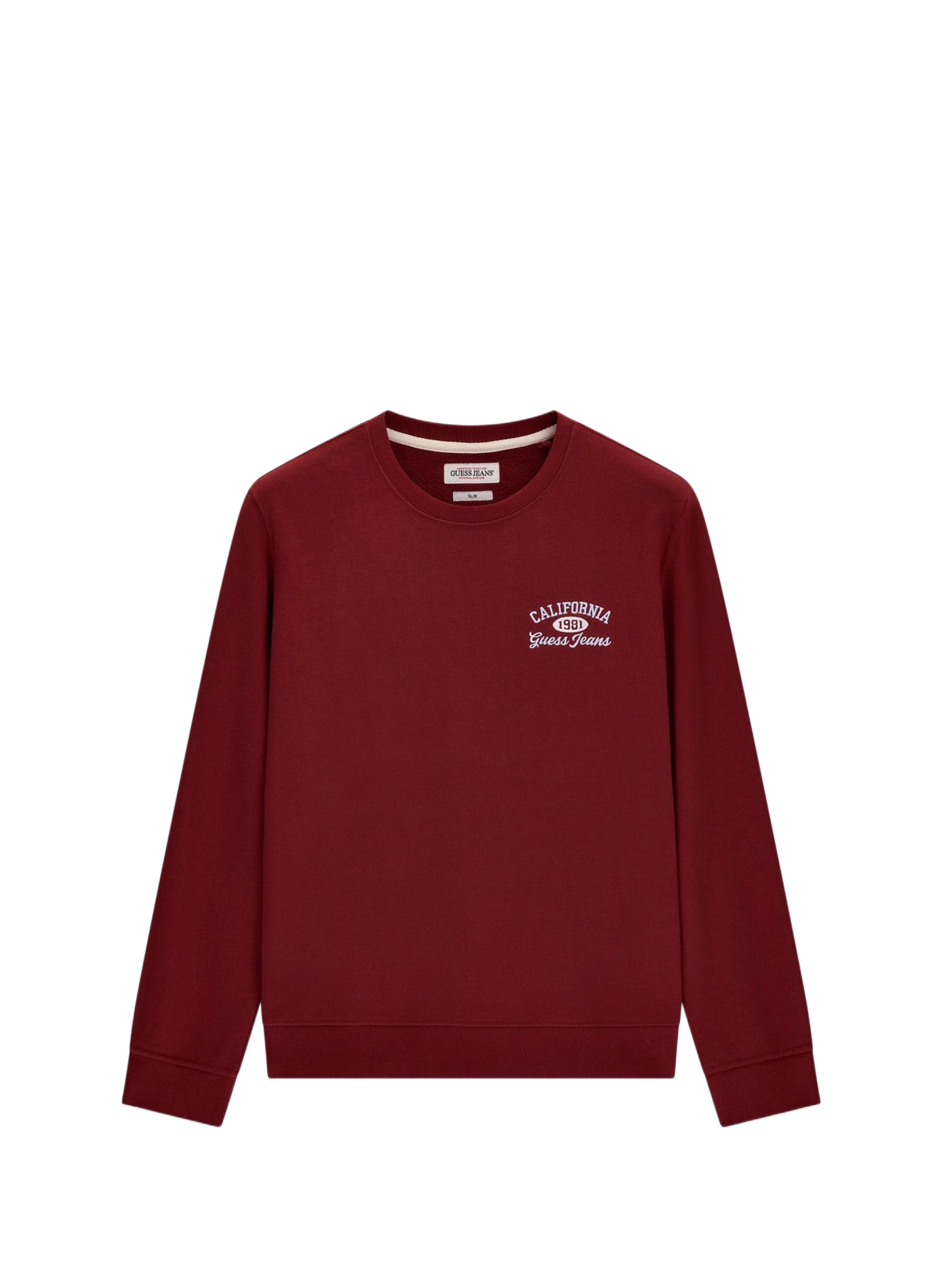 Round neck cotton sweatshirt GUESS Red