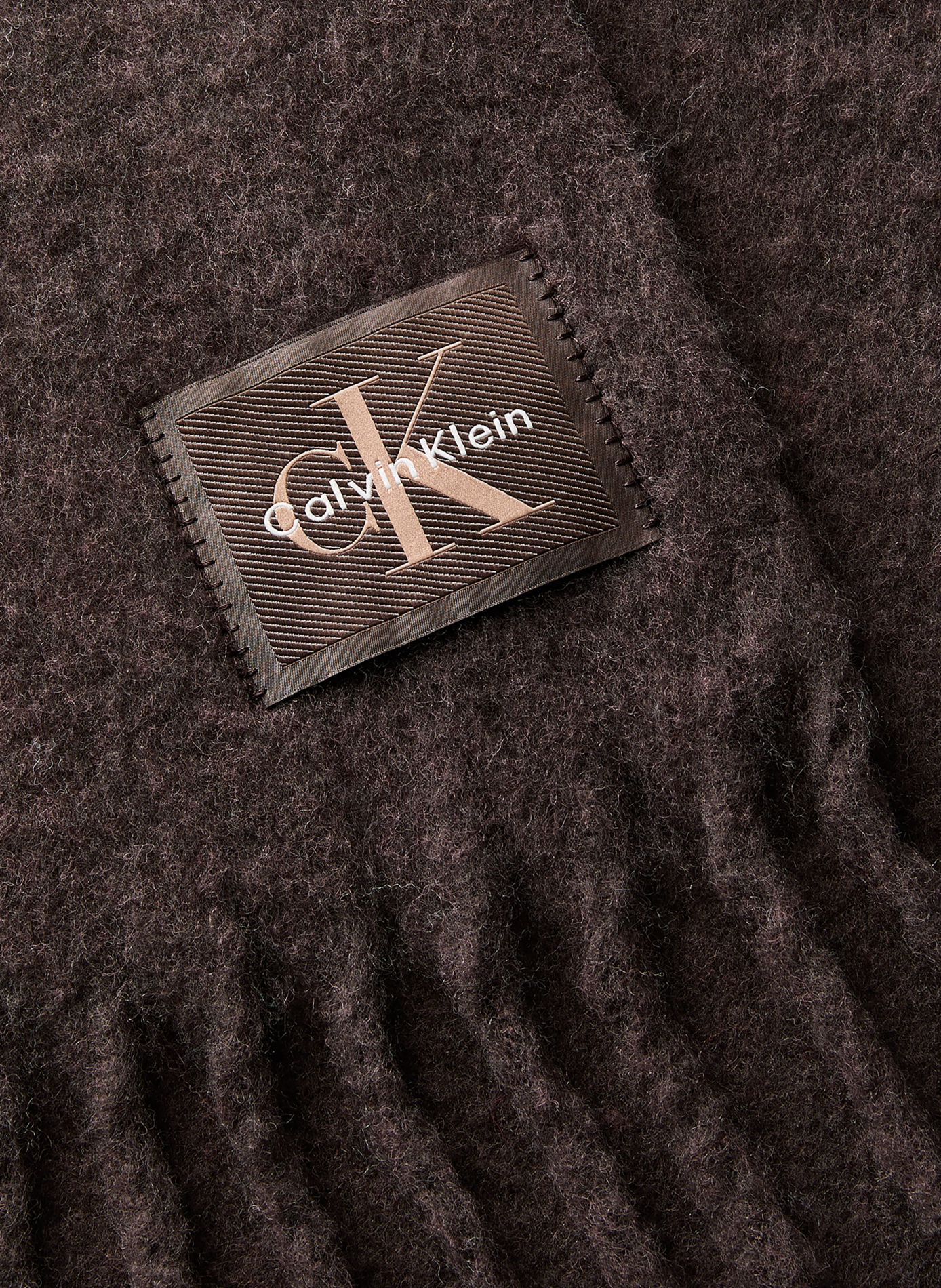 Echarpe à franges unie CALVIN KLEIN Braun