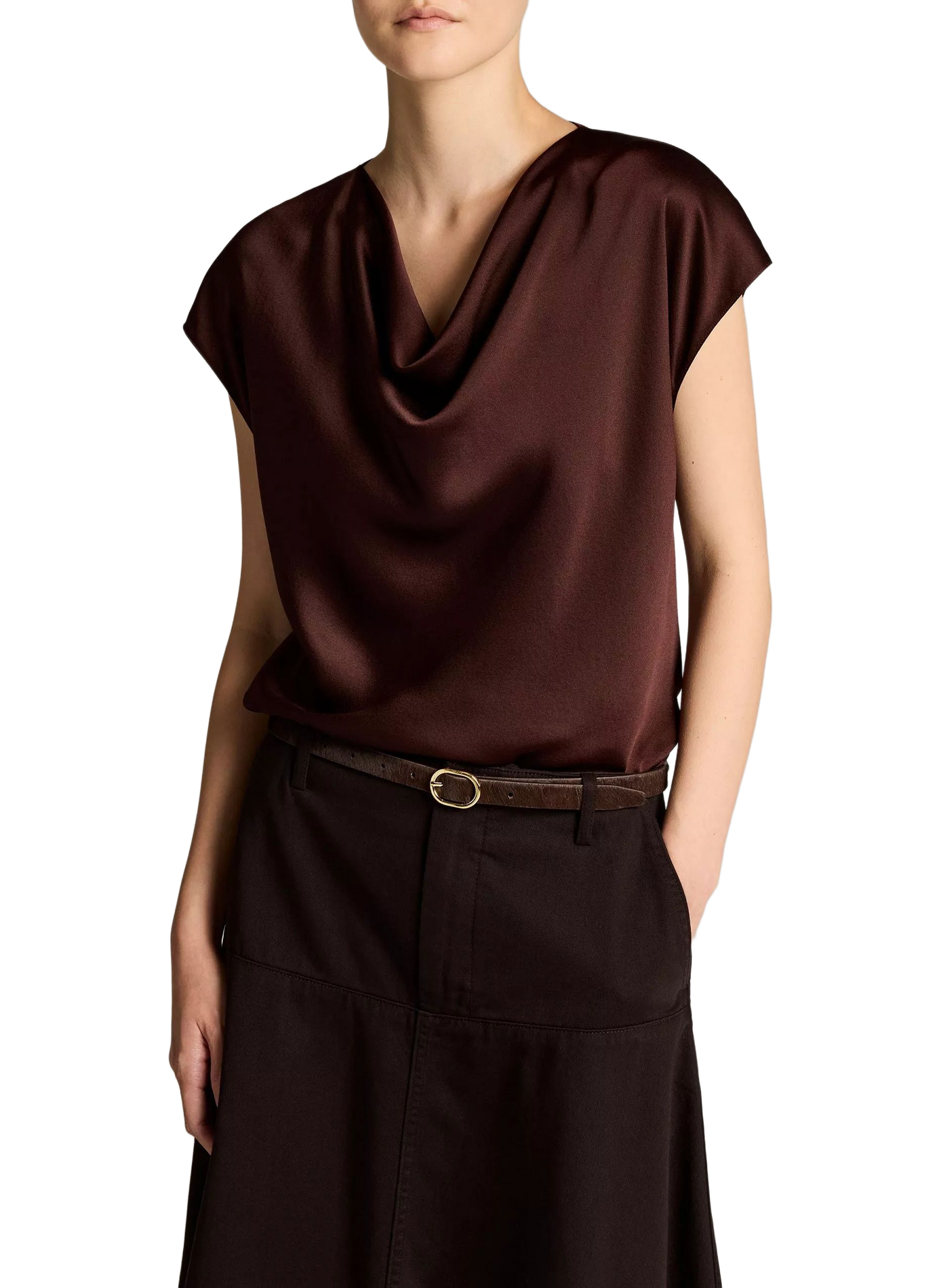 Blouse fluide en soie VINCE Red
