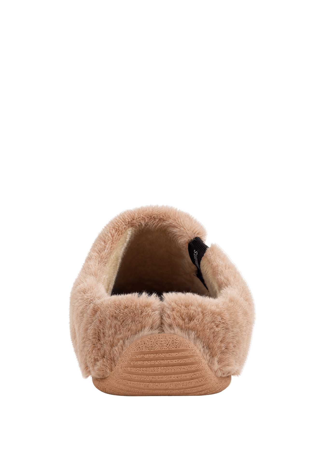 Round-toe faux-fur mules VERBENAS Beige
