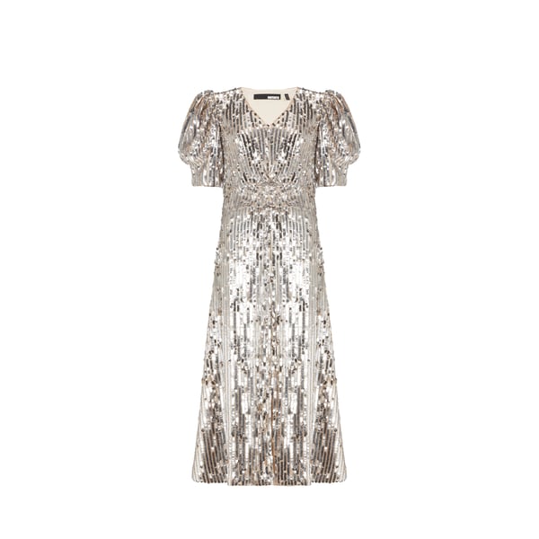 Robe midi à sequins