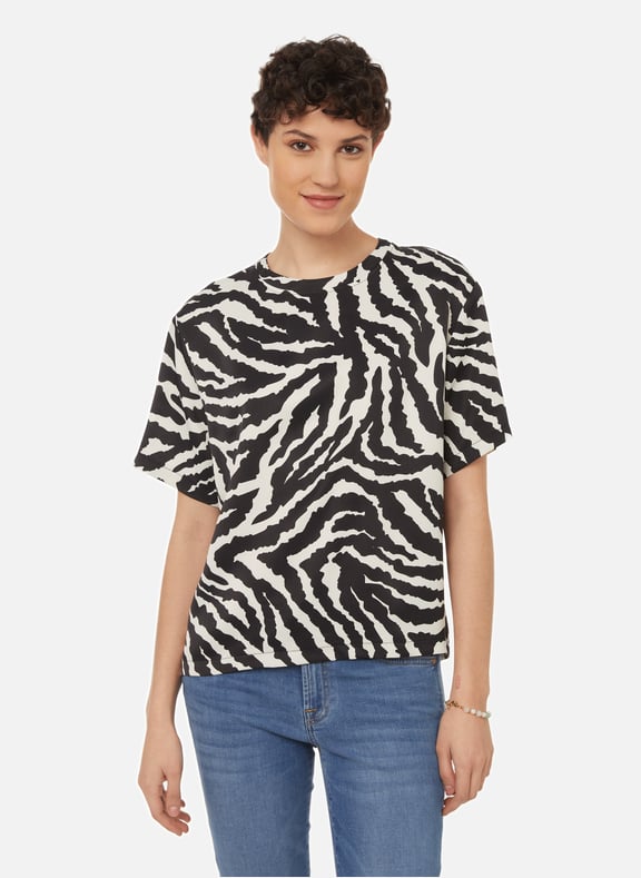 T-shirt zébré Multicolore by SAISON 1865 SAISON 1865 T-shirt zébré Multicolore