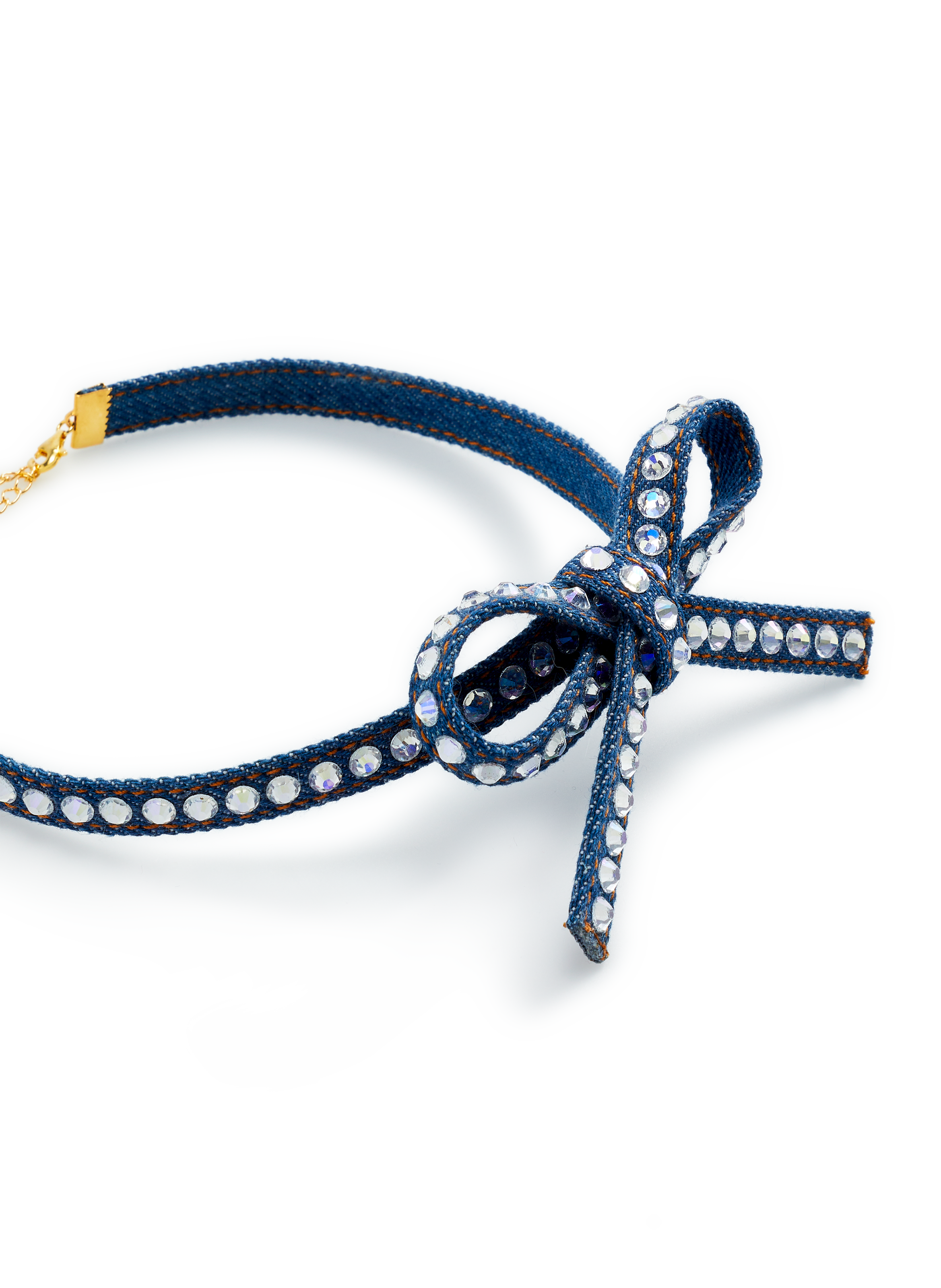 Collier Bow denim