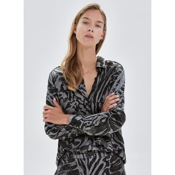 Chemise droite col classique imprimée