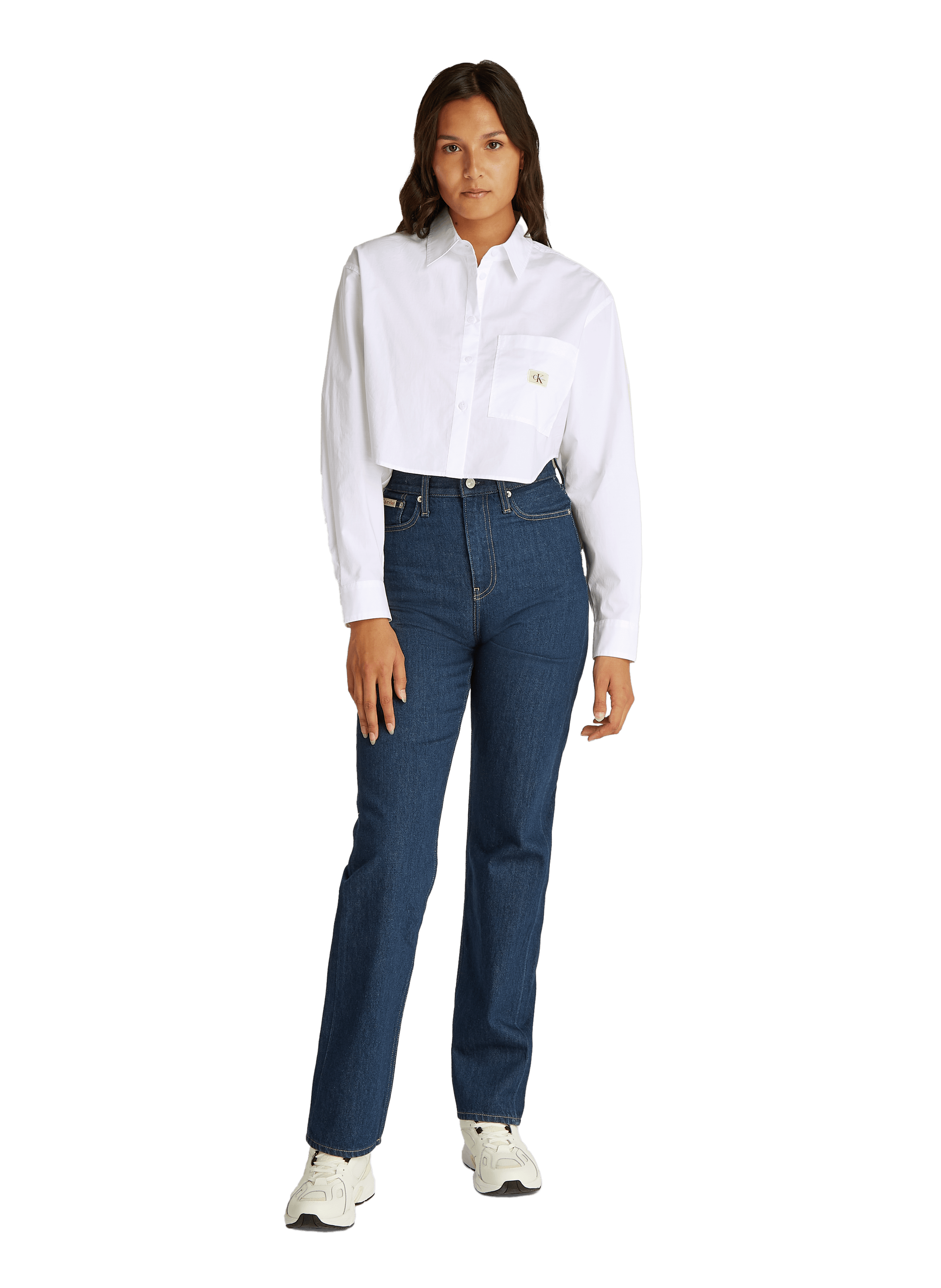 Chemise courte à logo CALVIN KLEIN Blanc