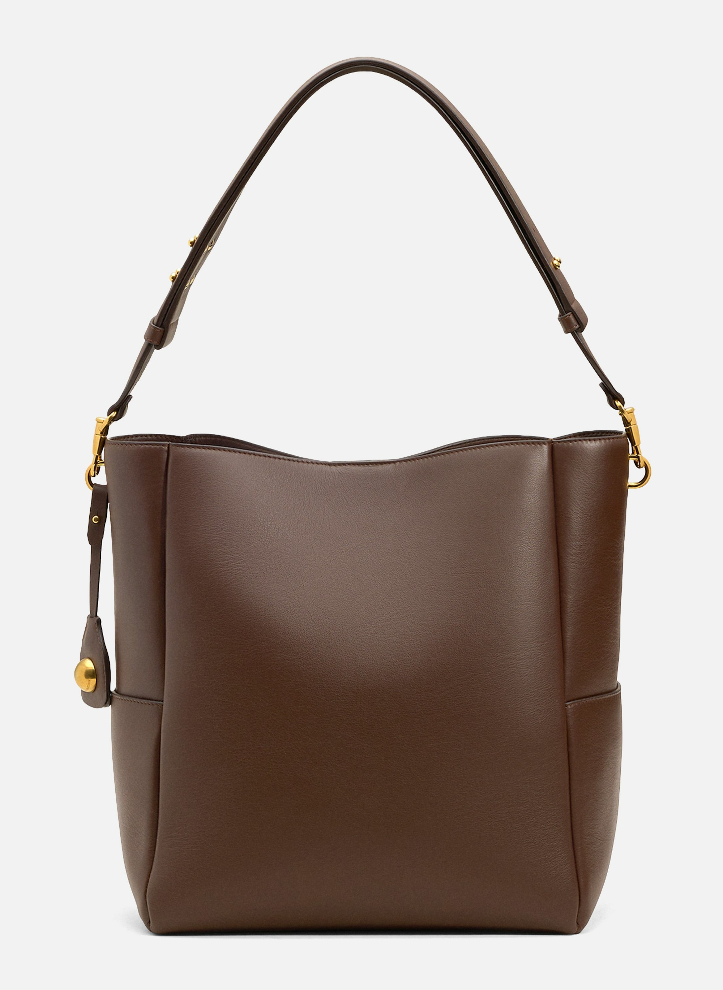 Sac seau carrousel en cuir lisse unisexe AMI PARIS