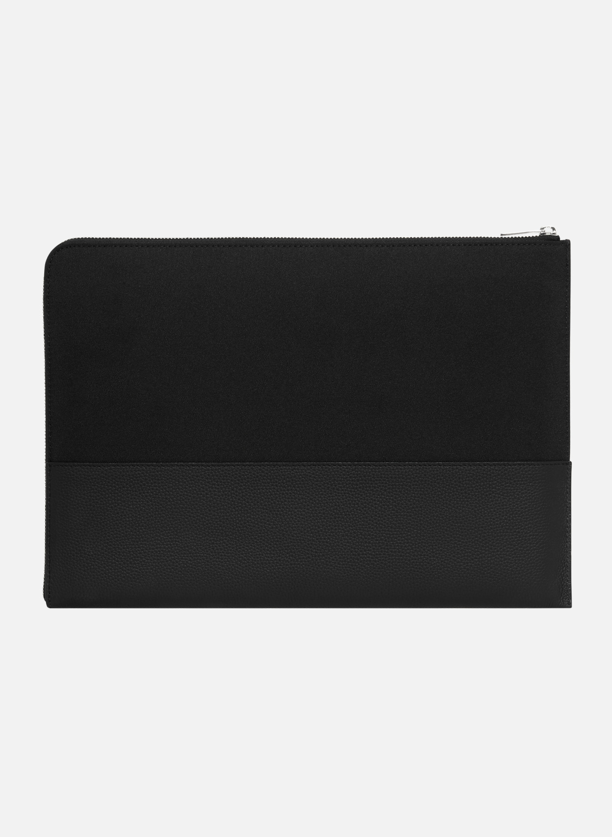Pochette d'ordinateur en canvas et cuir grainé THE KOOPLES Noir