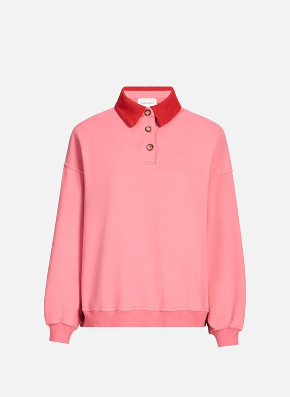 Sweatshirt molletonné en coton Rose by BOBO CHOSES BOBO CHOSES Sweatshirt molletonné en coton Rose
