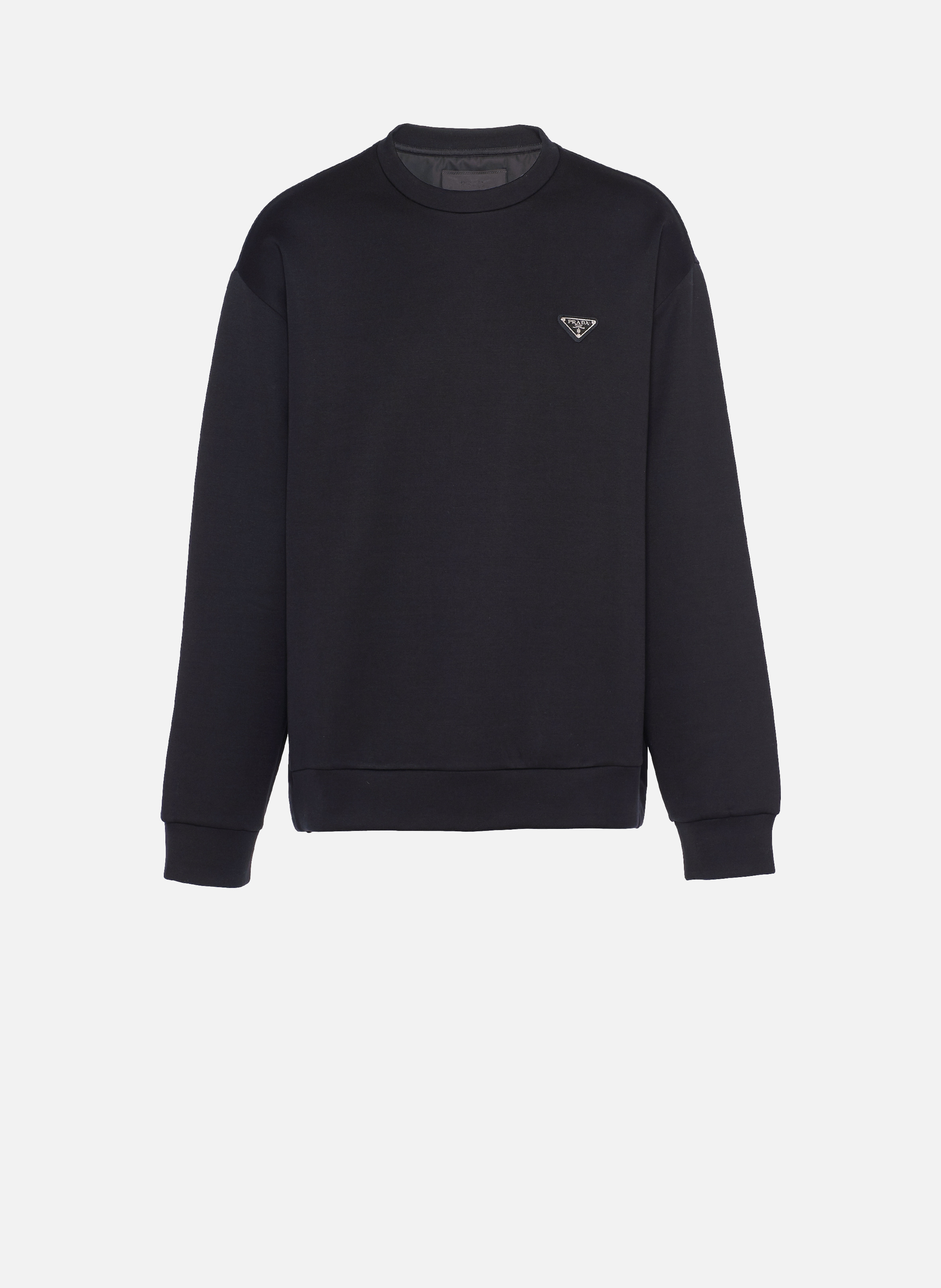 Sweat-shirt en coton technique PRADA Noir