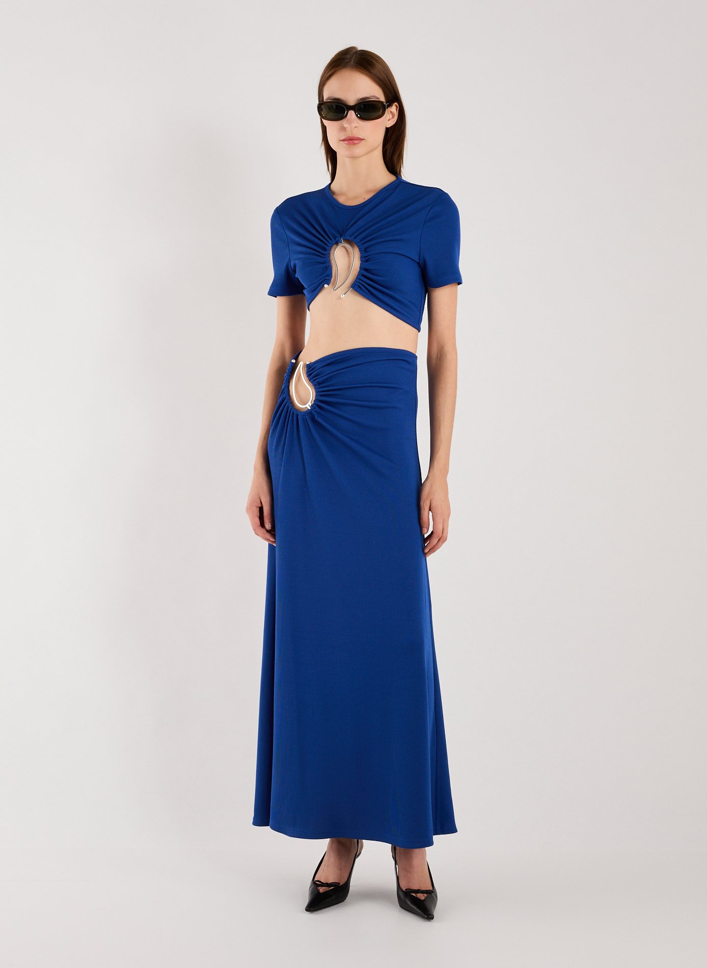 Jupe côtelé  CHRISTOPHER ESBER Bleu