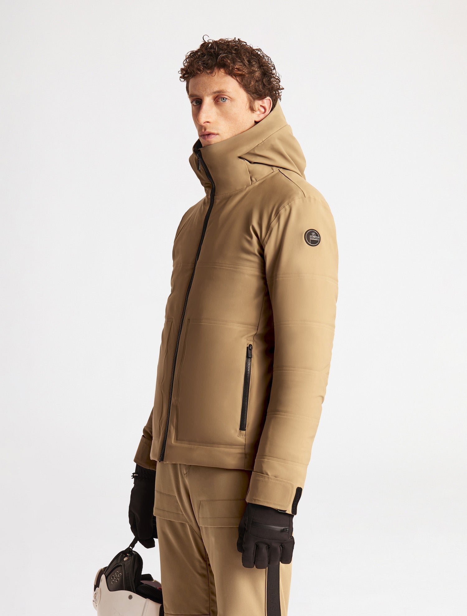 Veste de ski yohan col montant coupe regular FUSALP Beige