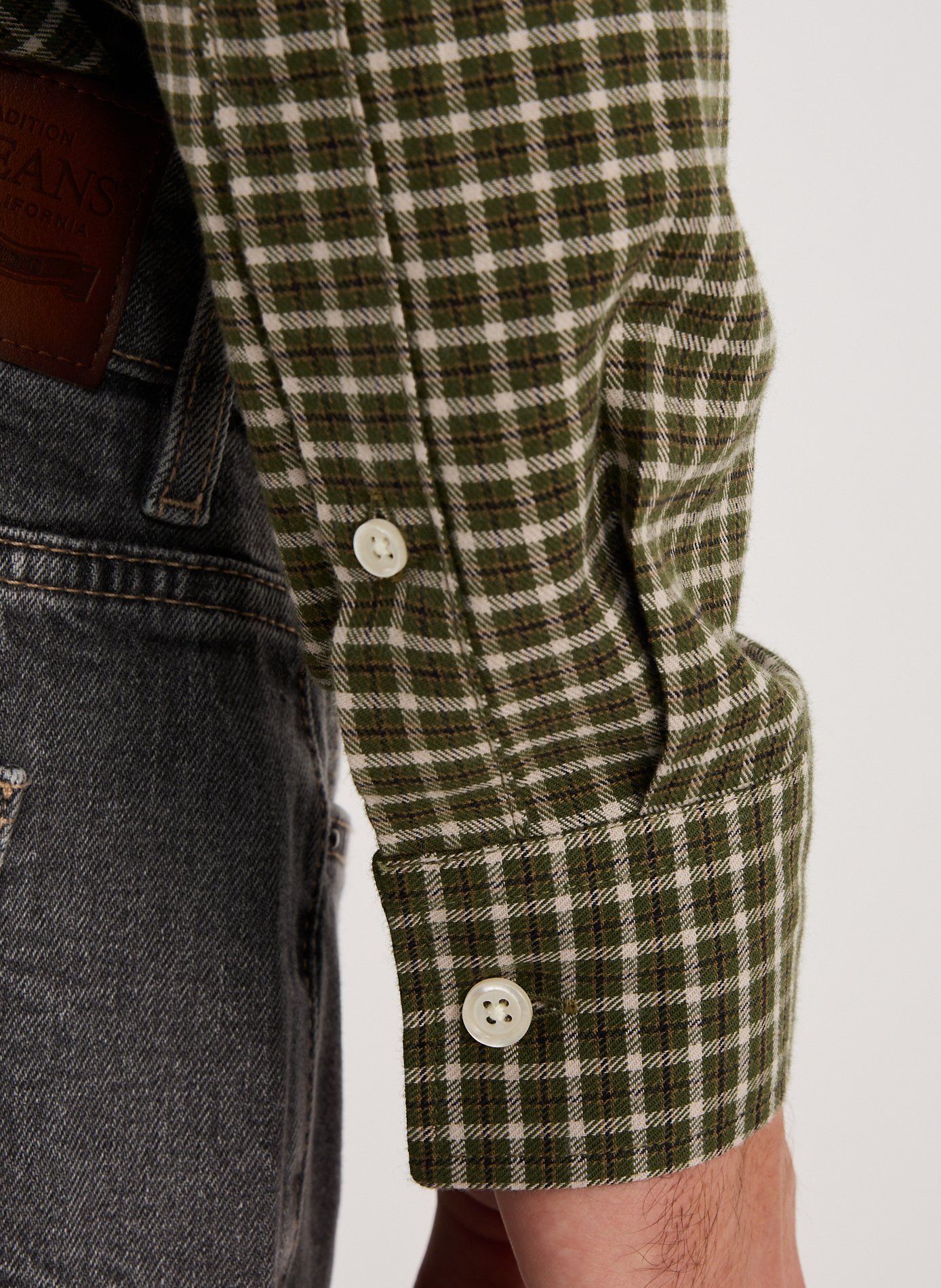 Chemise ample boutonnée à carreaux en coton LES DEUX Gris