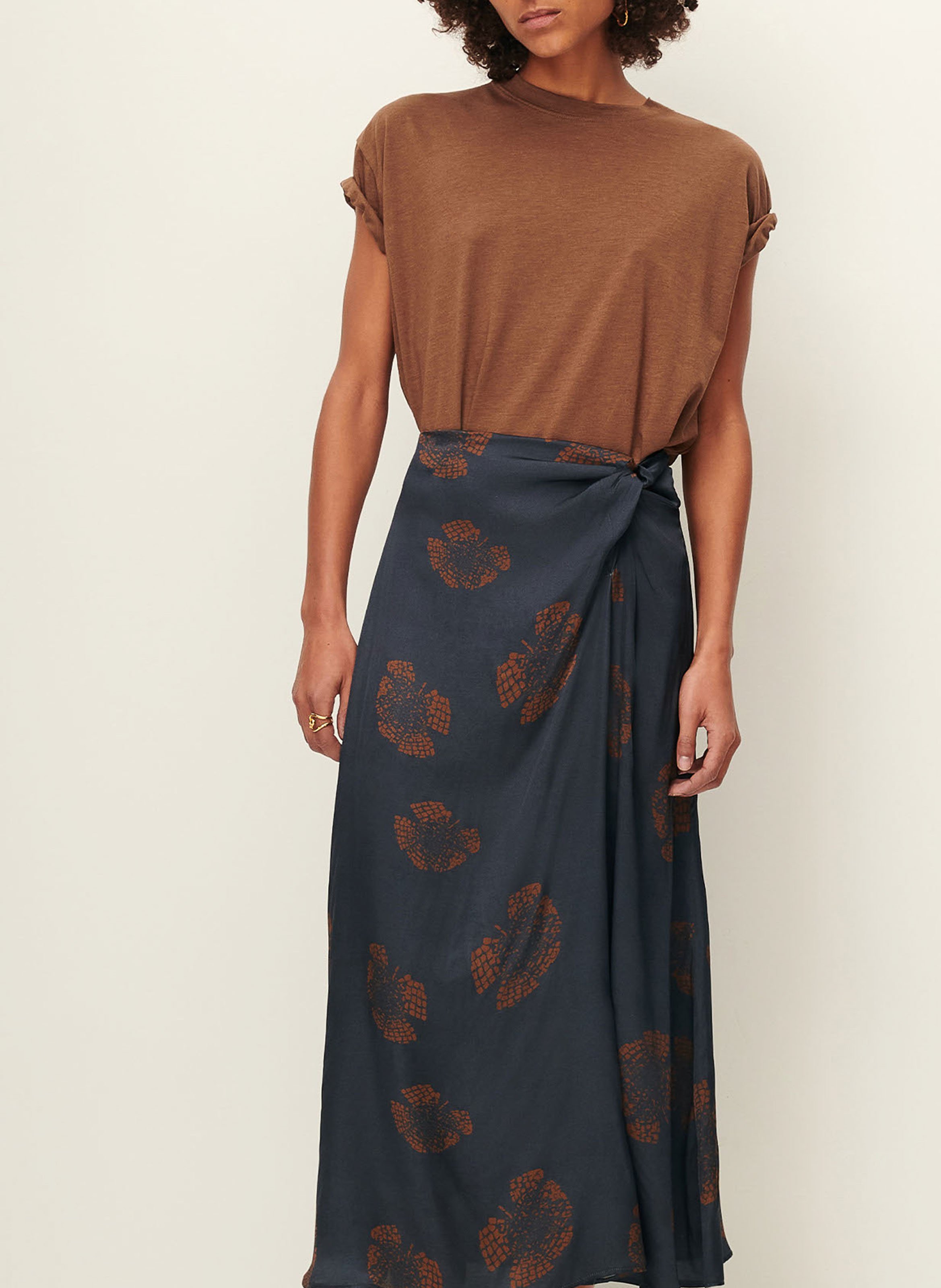 Jupe longue droite imprimée gialla SESSUN Multicolore