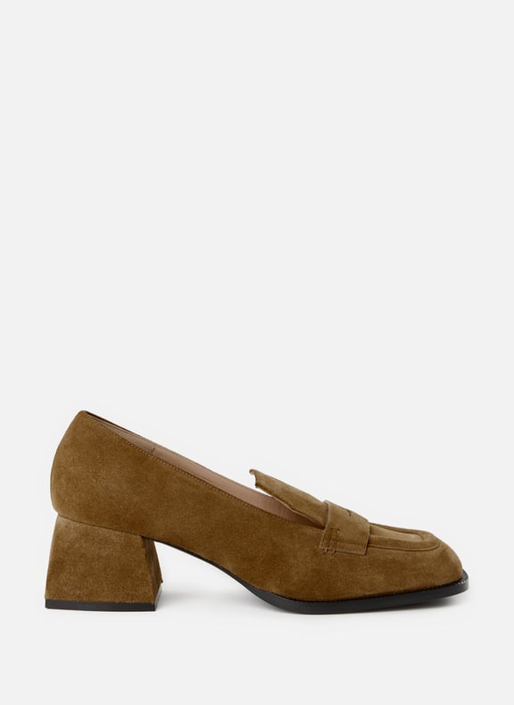 Camoscio leather Heels Brown by NODALETO NODALETO Camoscio leather Heels Brown