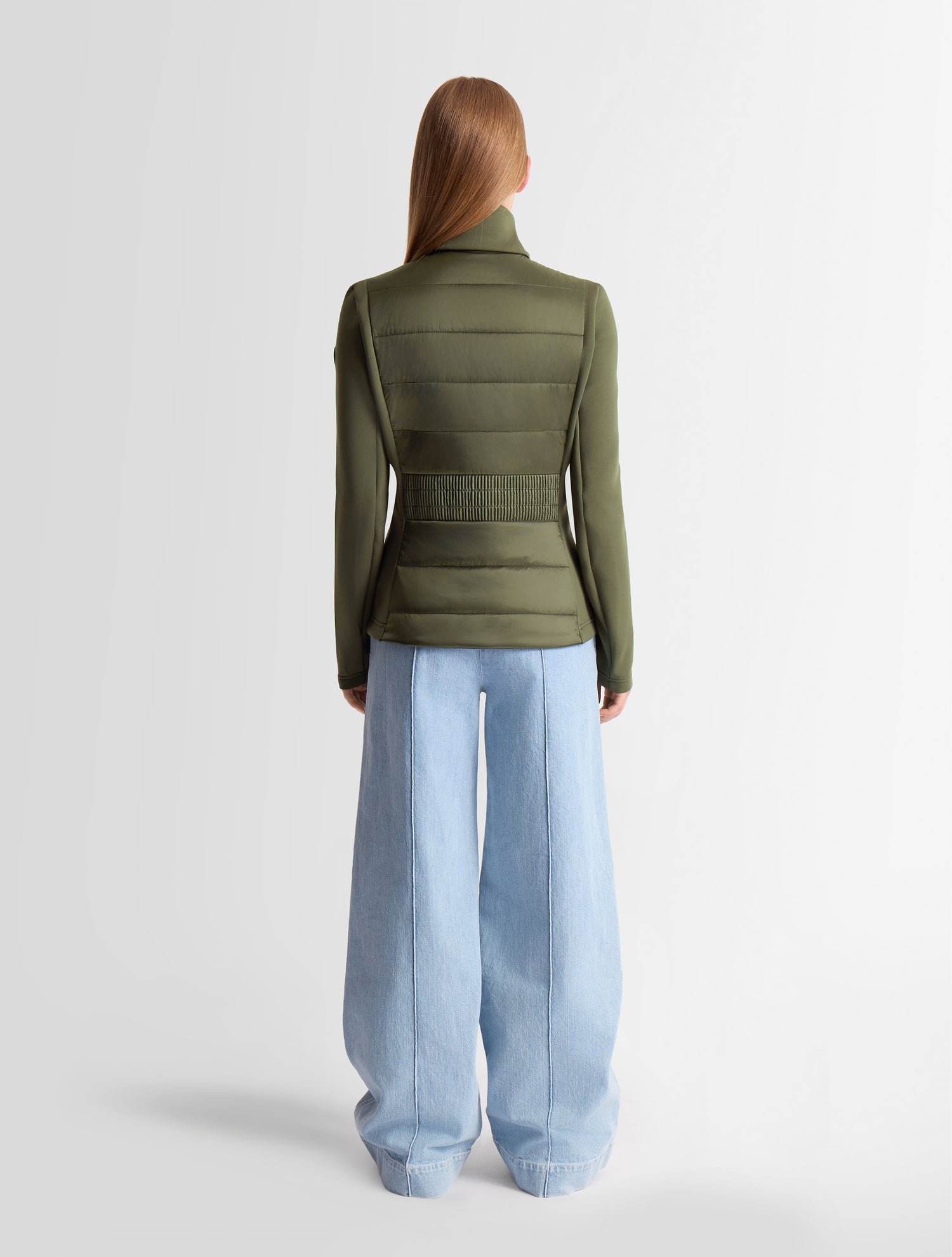 Veste linn col montant coupe regular FUSALP Vert