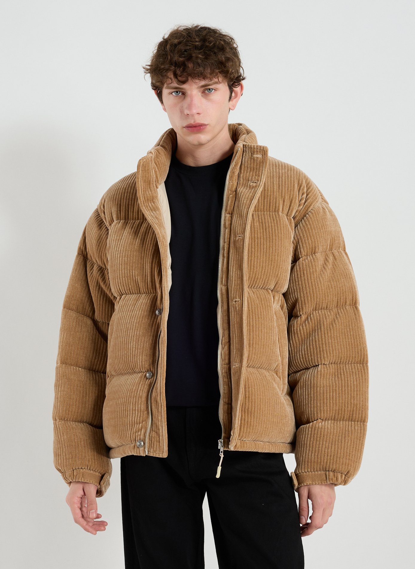 CALEB Short velvet jacket Brown