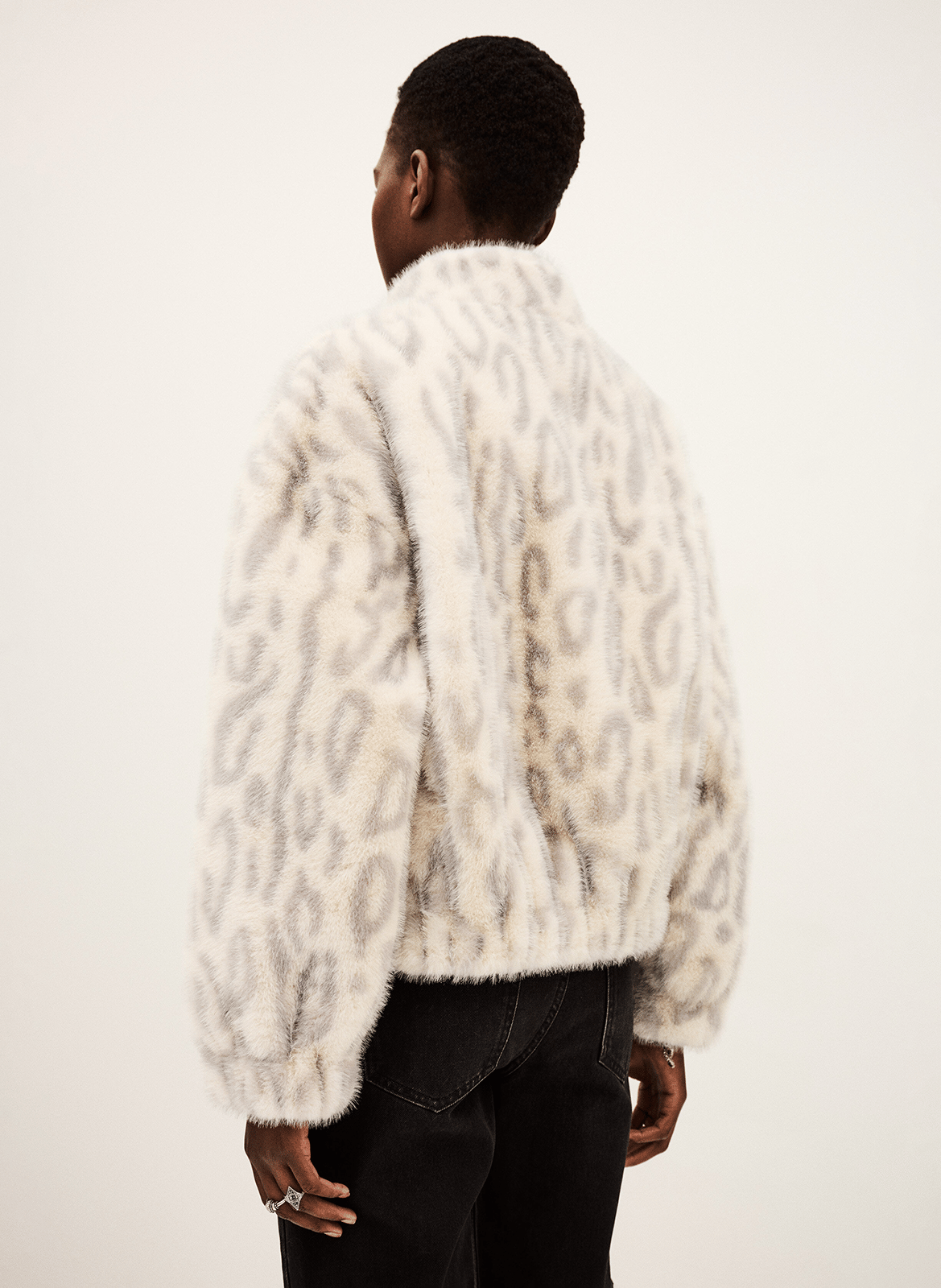 Veste oversize col montant imprimée saros BA&SH Beige