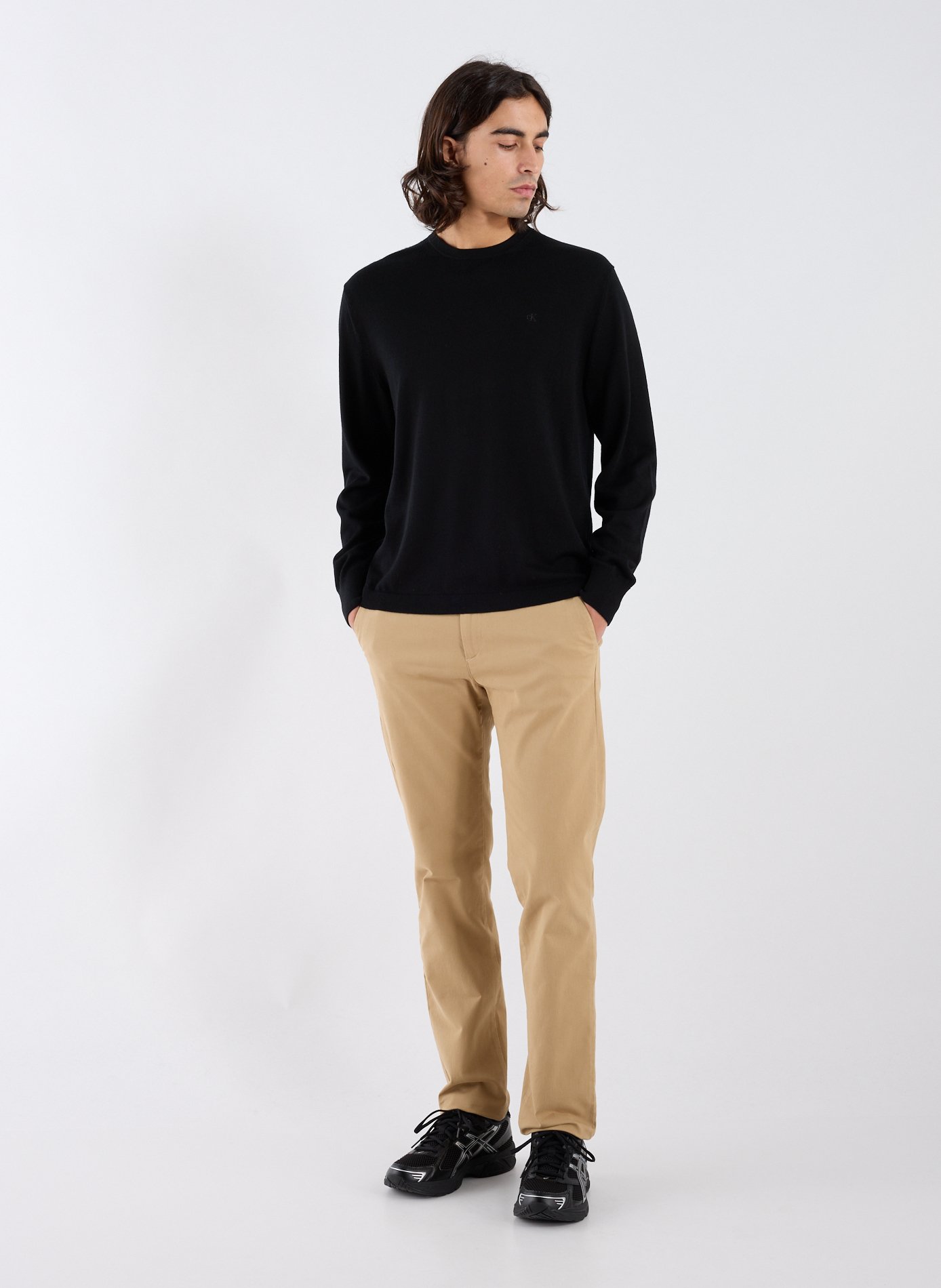 Fine merino wool jumper CALVIN KLEIN Black